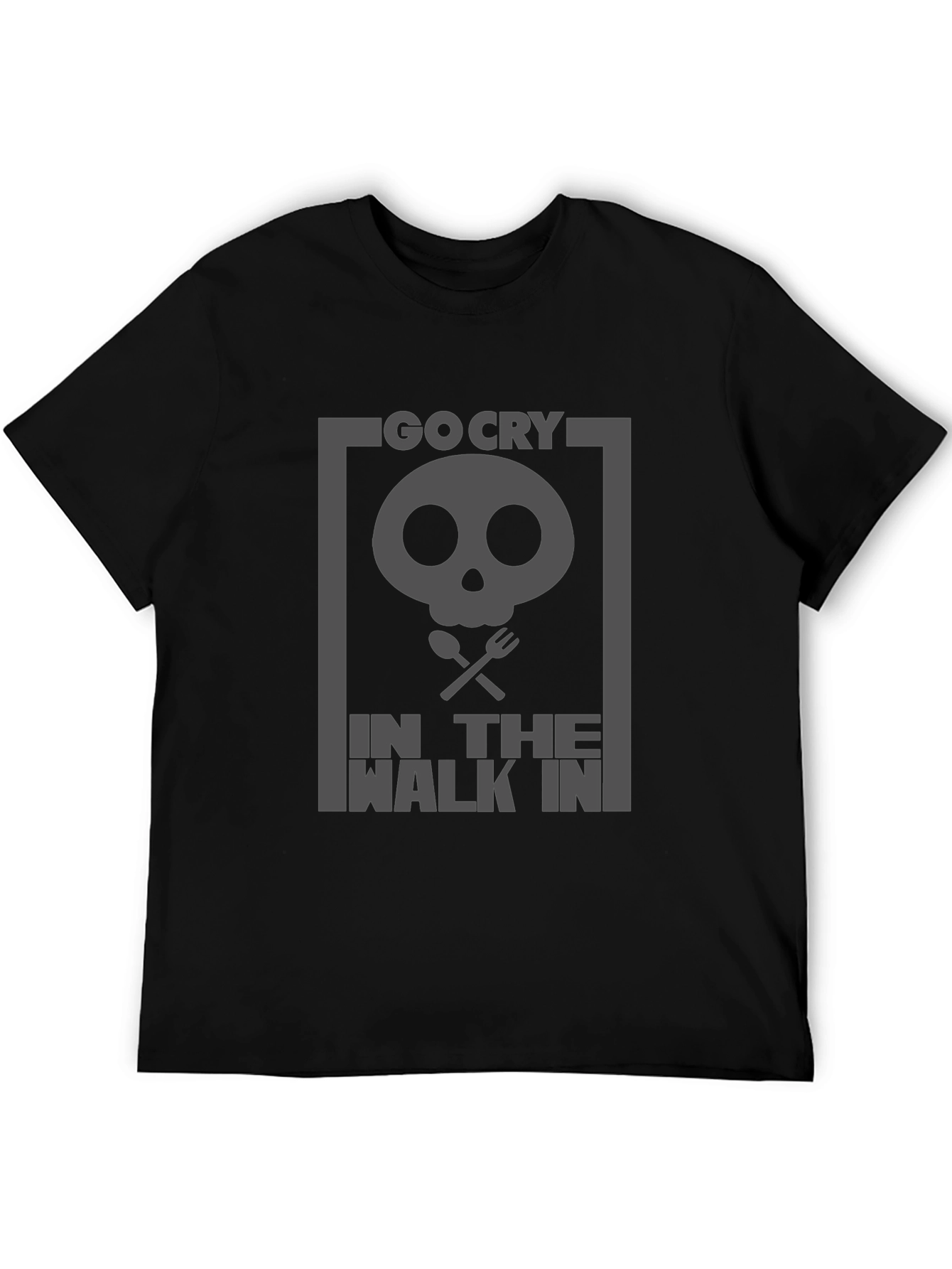 Go Cry In The Walk In Black Graphic Tee