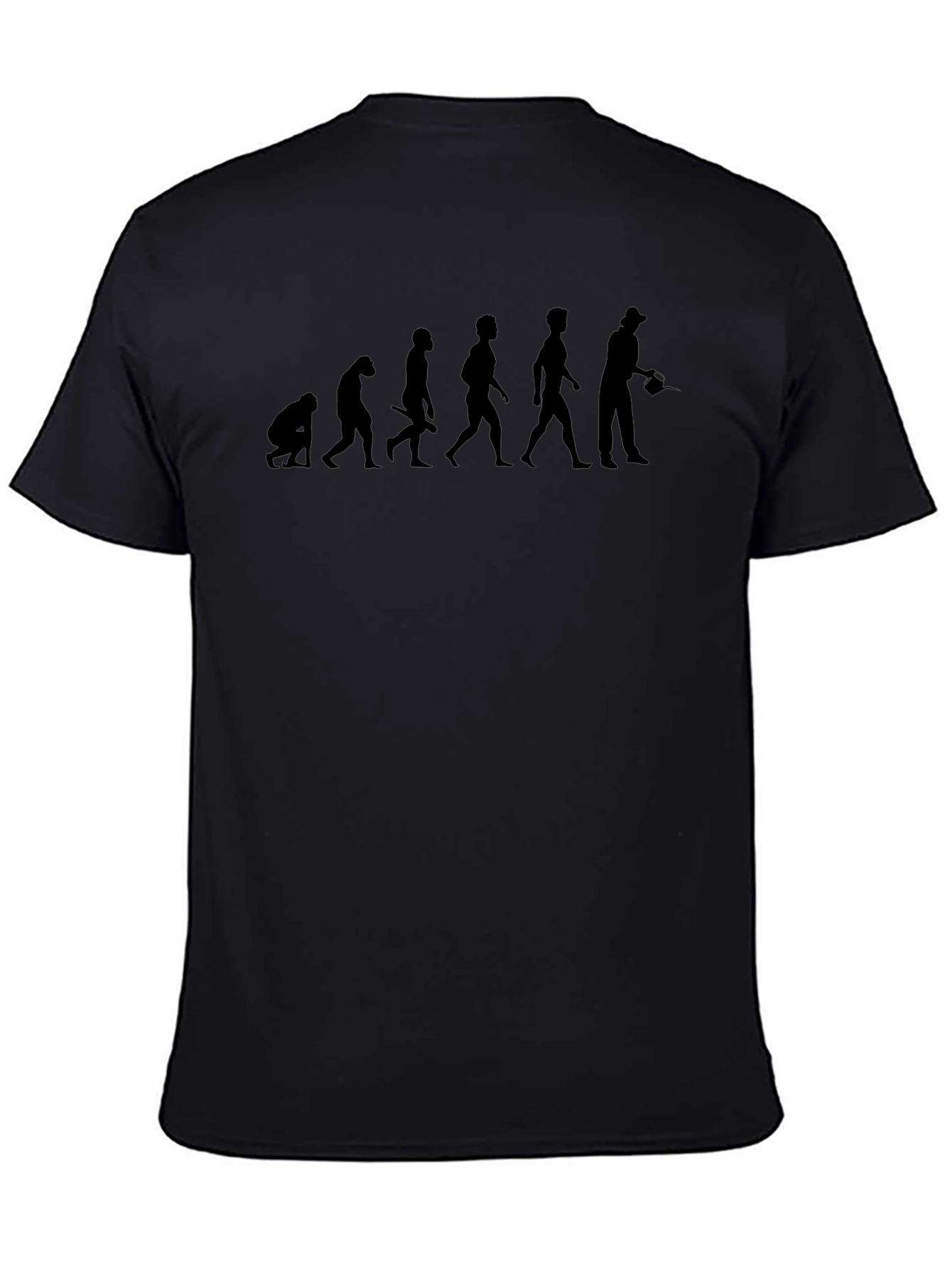 Evolution of Fishing Black T-Shirt