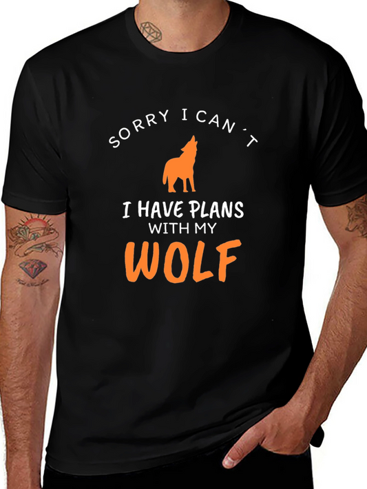 Sorry I Cant Wolf T-Shirt - Mens