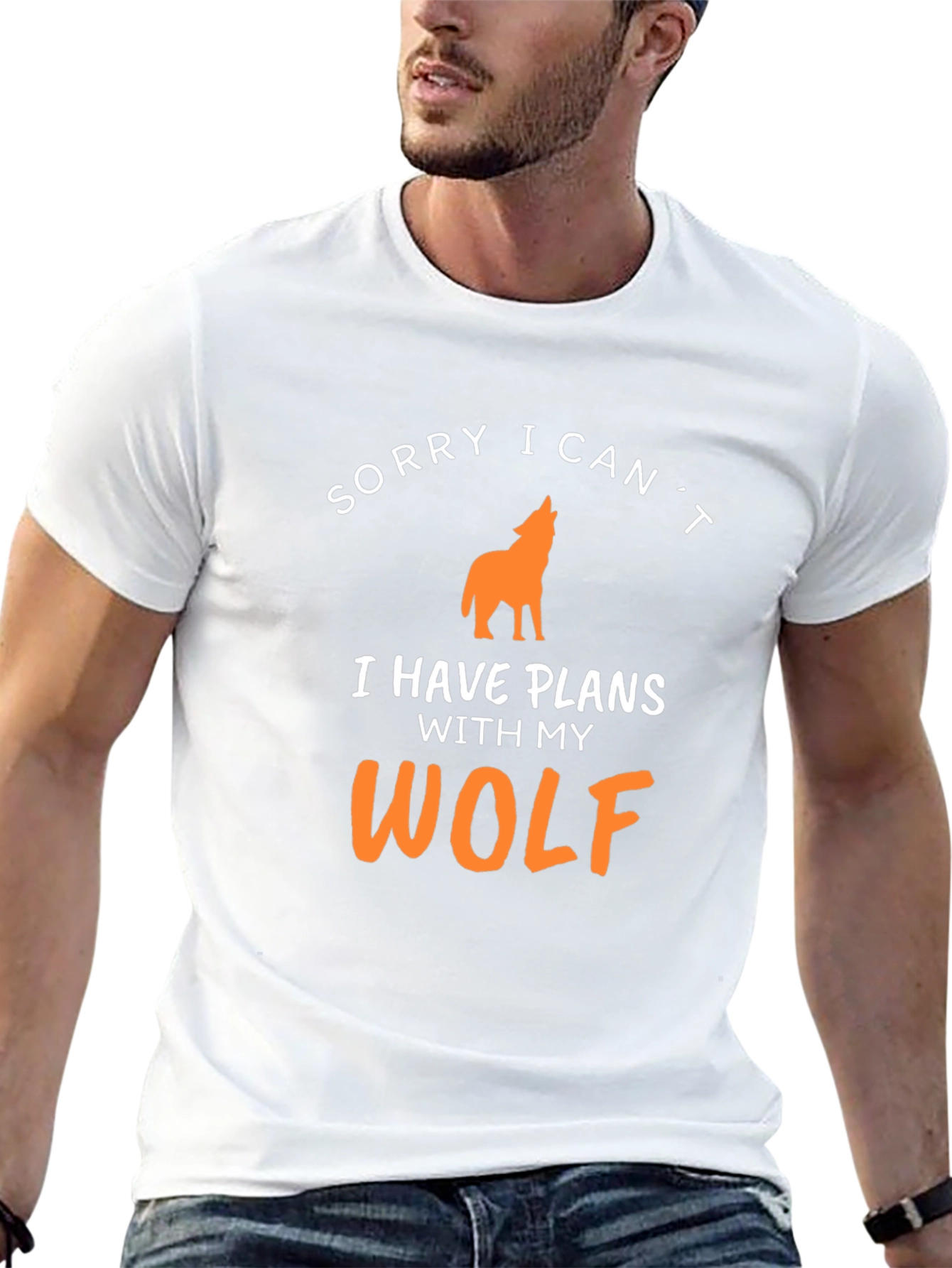 Sorry I Cant Wolf T-Shirt - Mens