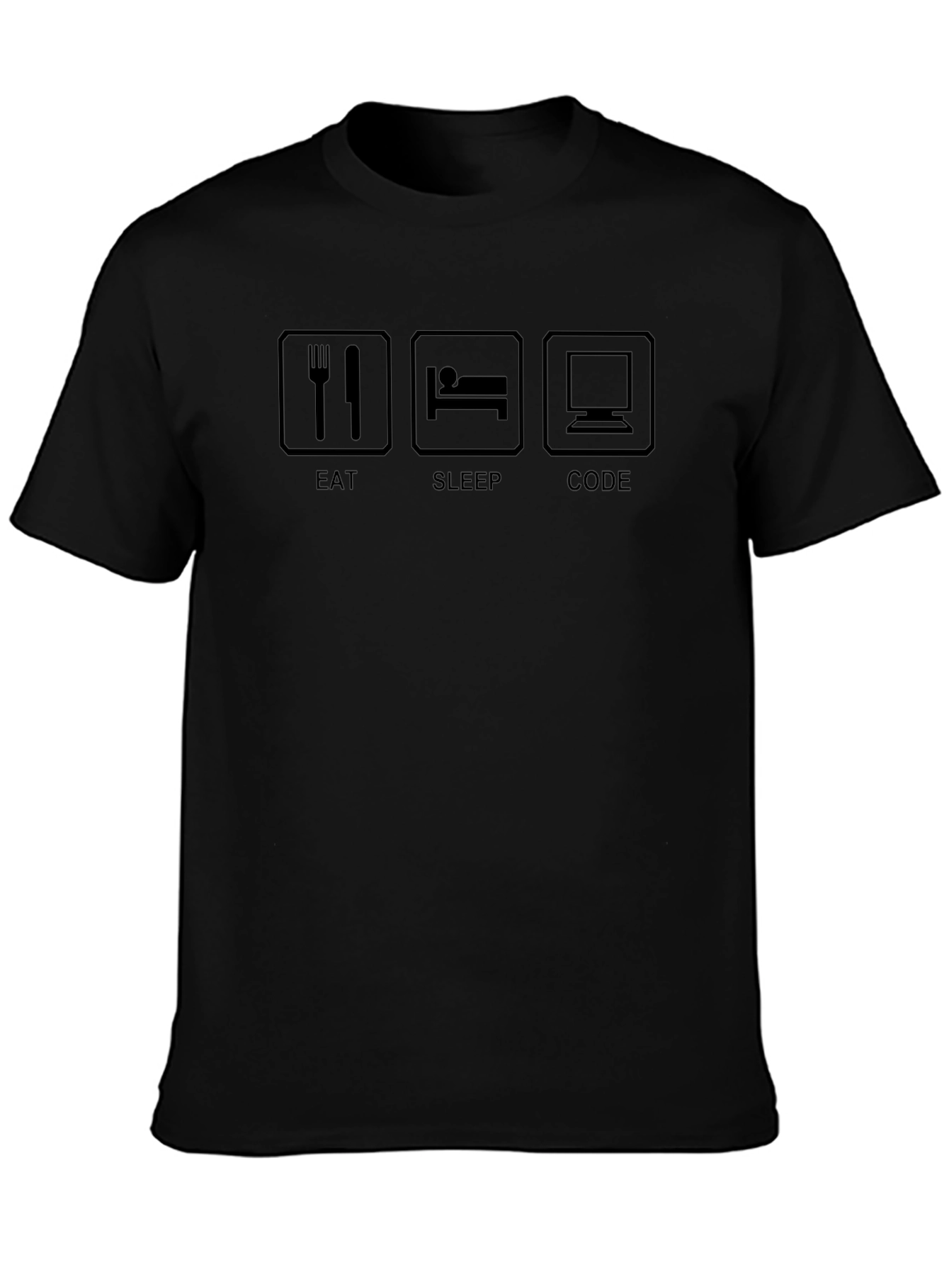 Eat Sleep Code Black Graphic T-Shirt