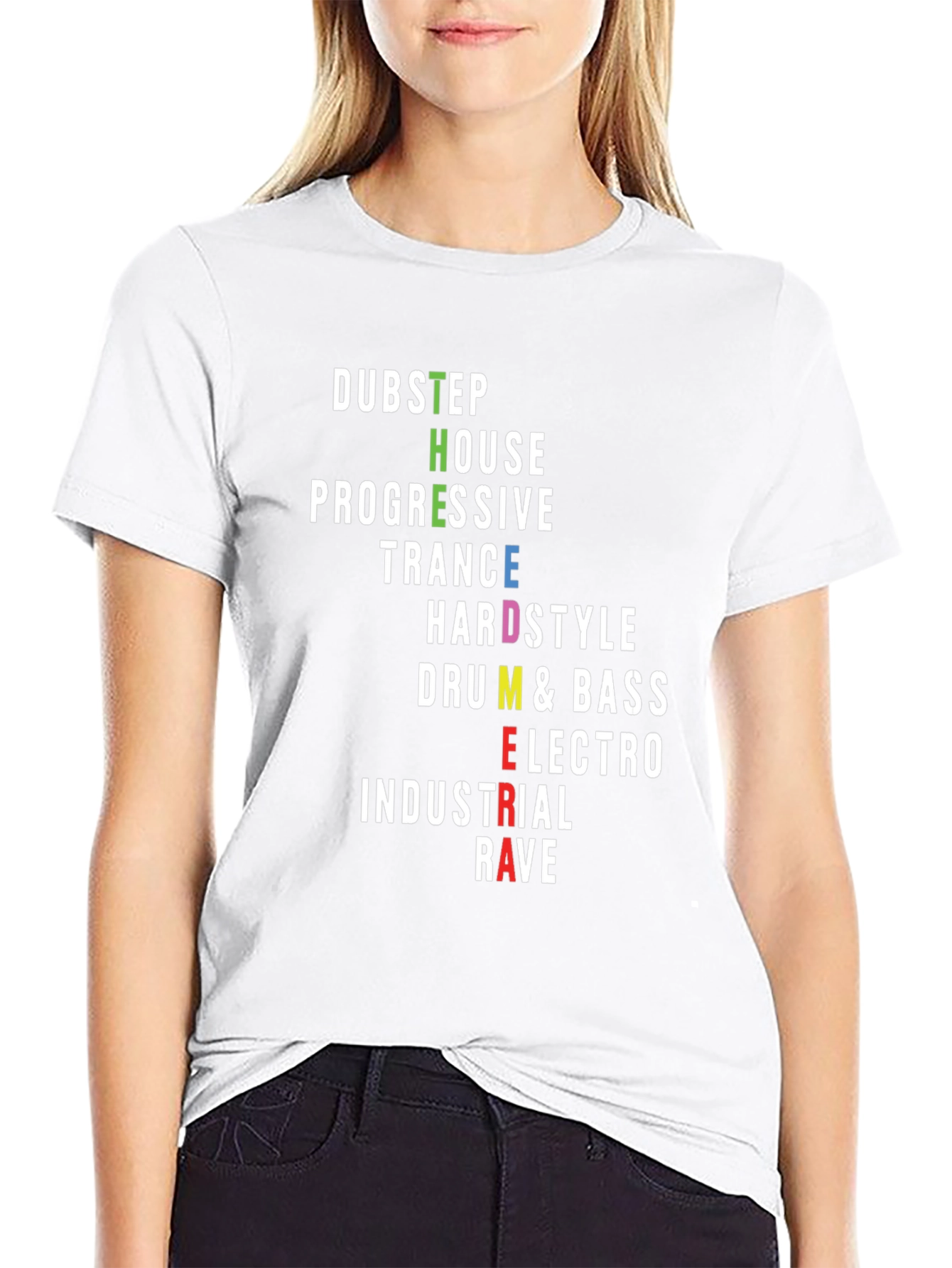 EDM Music Genres Graphic T-Shirt - Raver Style Tee
