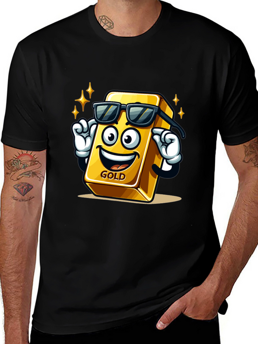 Cool Gold Bar Graphic T-Shirt