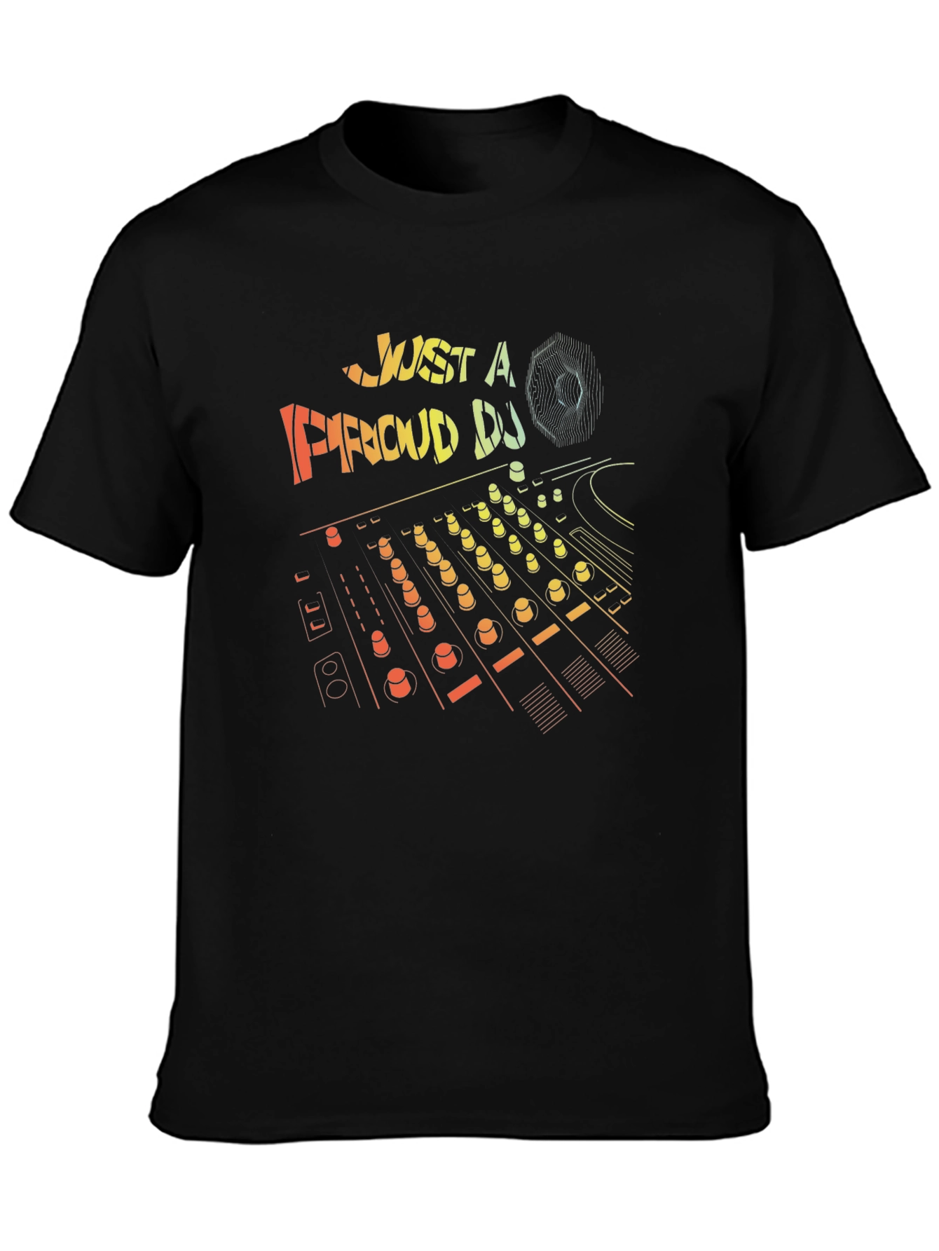 Proud DJ Black T-Shirt Graphic Tee