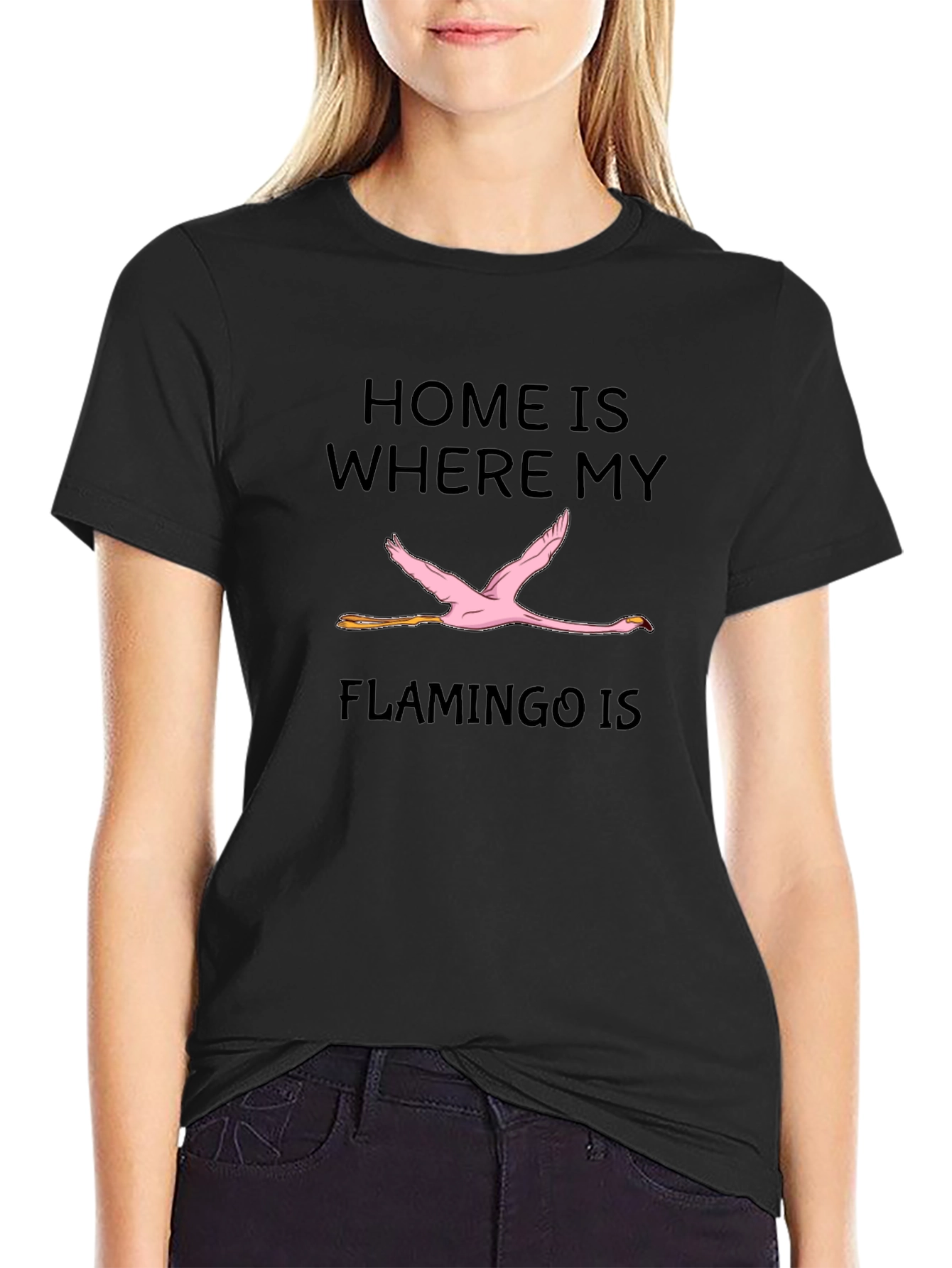 Home is Where My Flamingo Is Graphic Tee