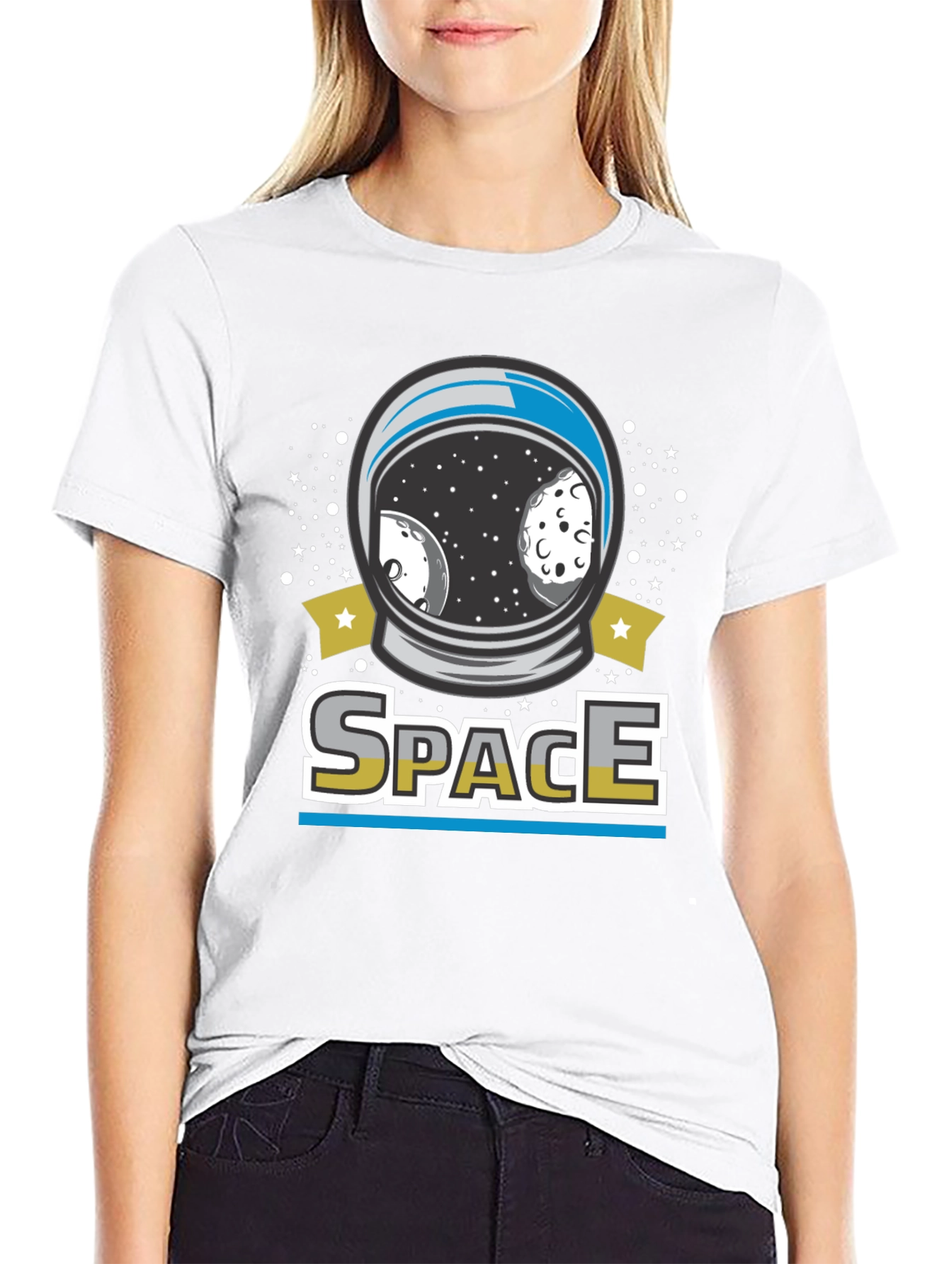 Space Helmet Graphic T-Shirt - Unisex Cotton Tee