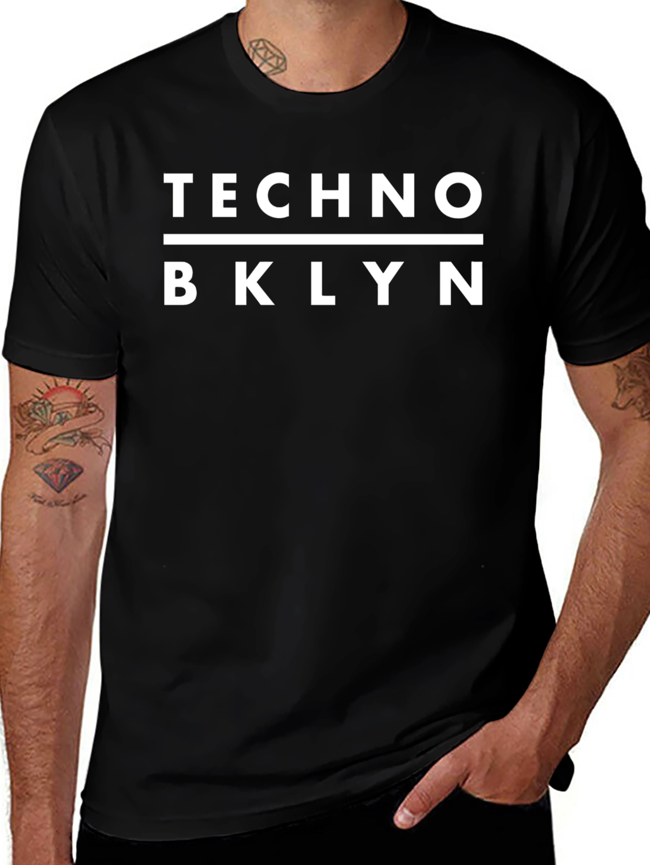 Techno BKLYN Black T-Shirt - Urban Style