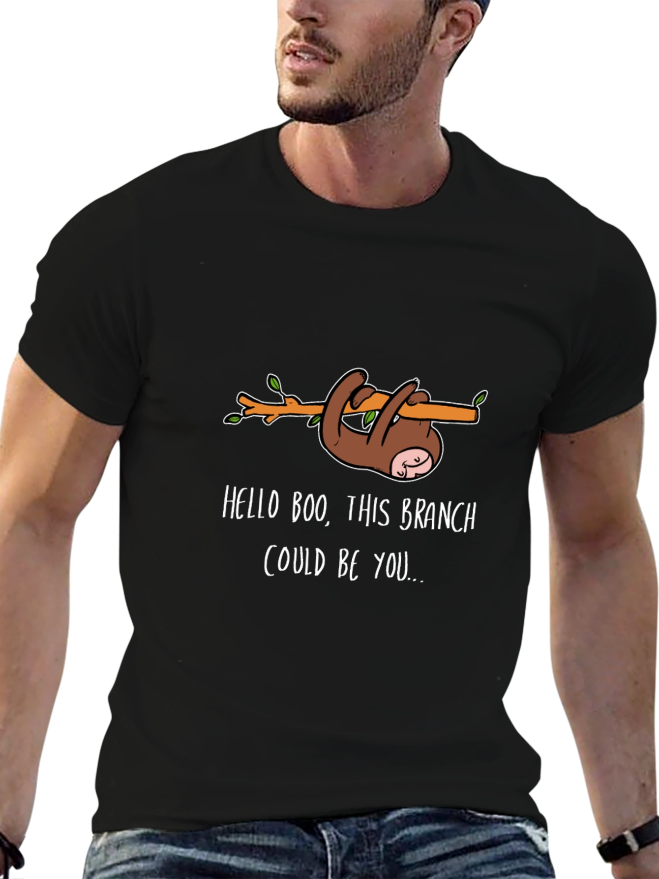Hello Boo Sloth Graphic Tee