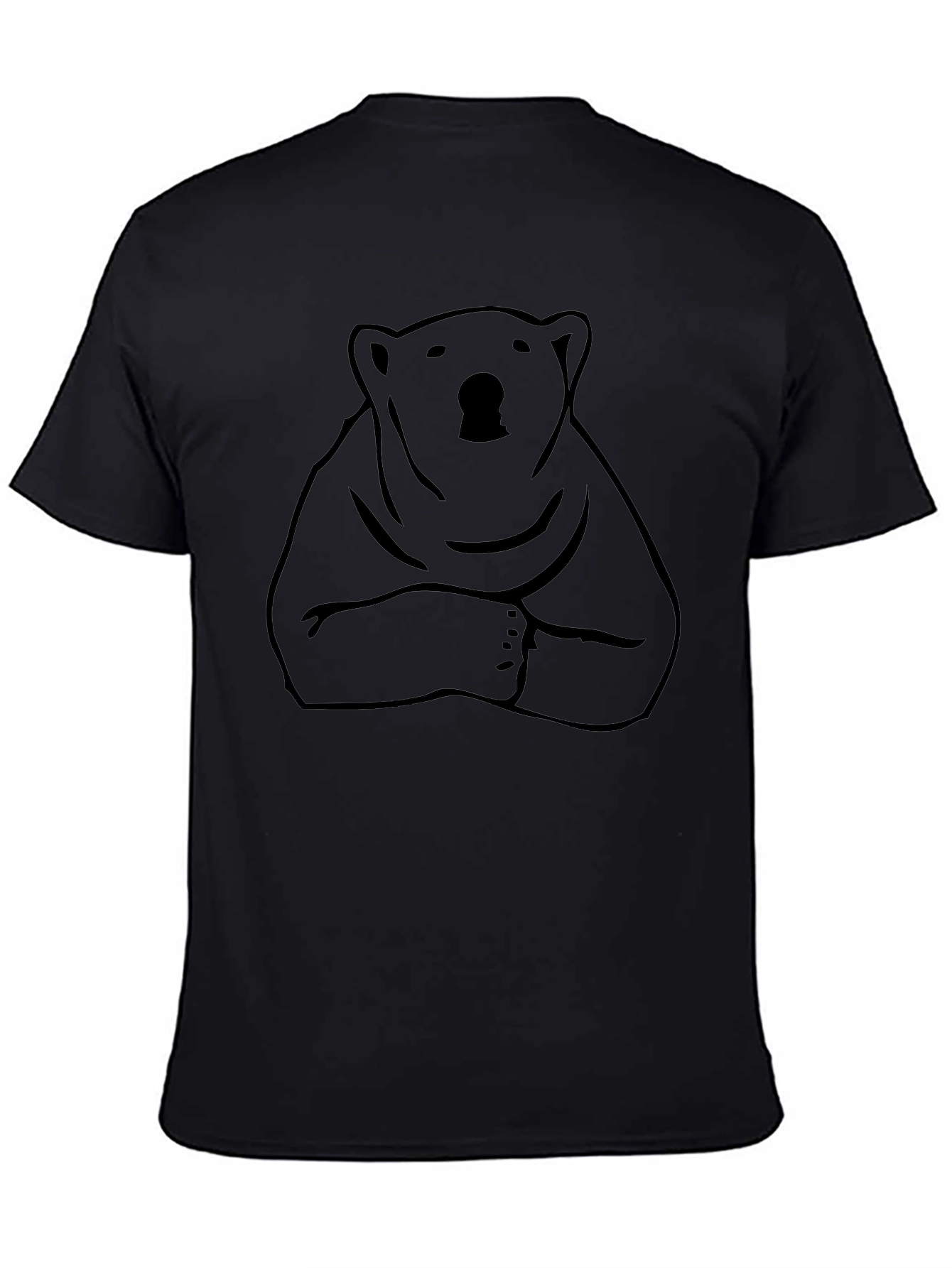 Cool Bear Graphic Tee - Relaxed Fit Black T-Shirt