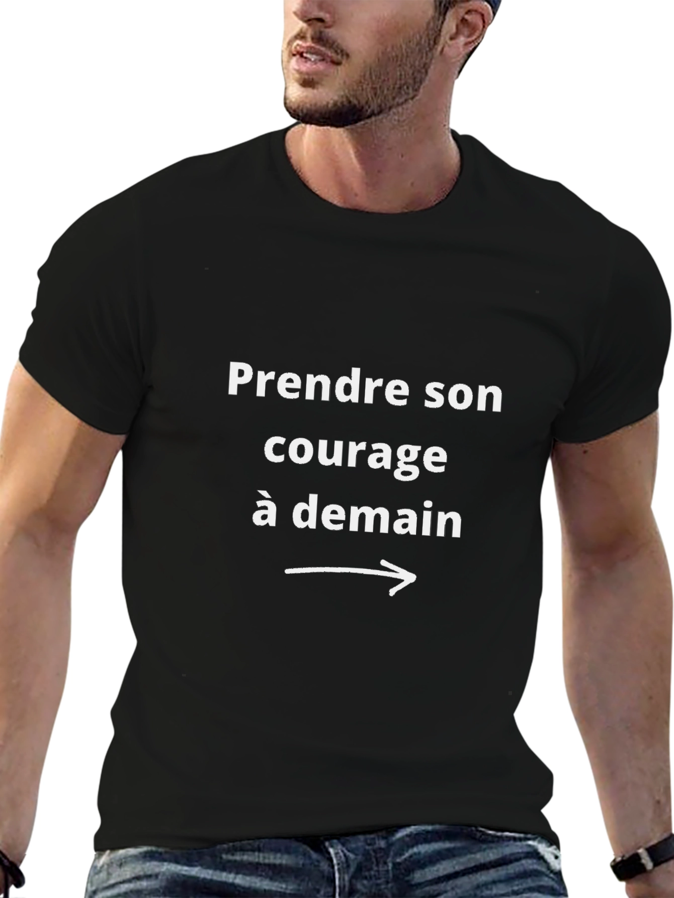 Courage à Demain Black Graphic Tee