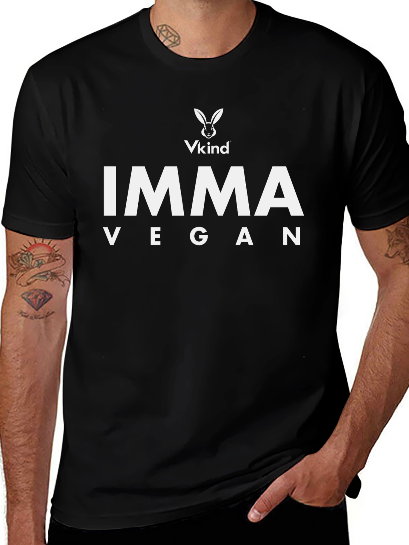Imma Vegan T-Shirt - Black Cotton Tee