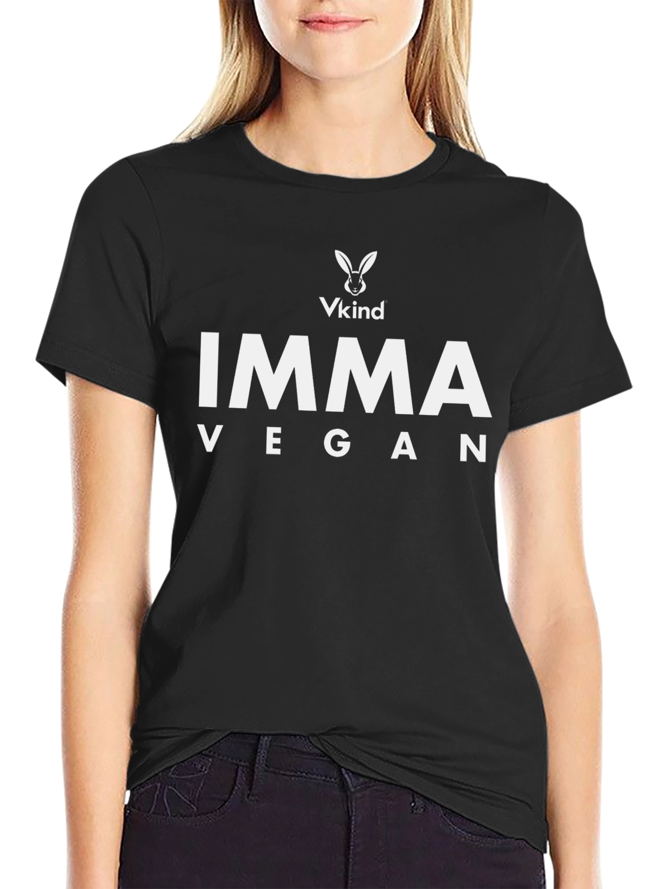 Imma Vegan T-Shirt - Black Cotton Tee