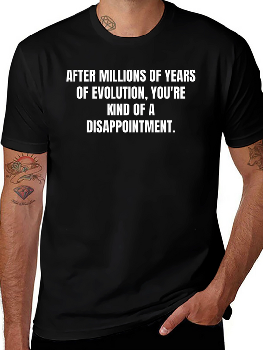 Funny Evolution Disappointment Graphic T-Shirt