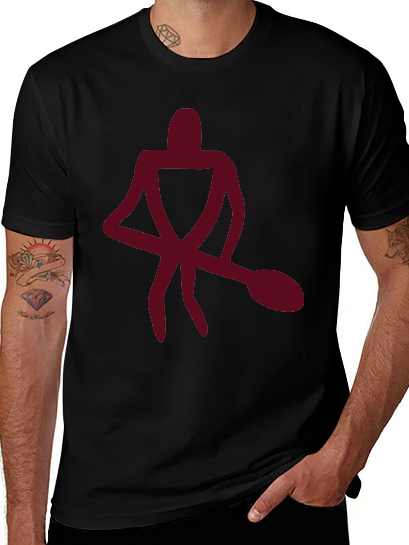 Abstract Figure Graphic Tee - Casual Comfort