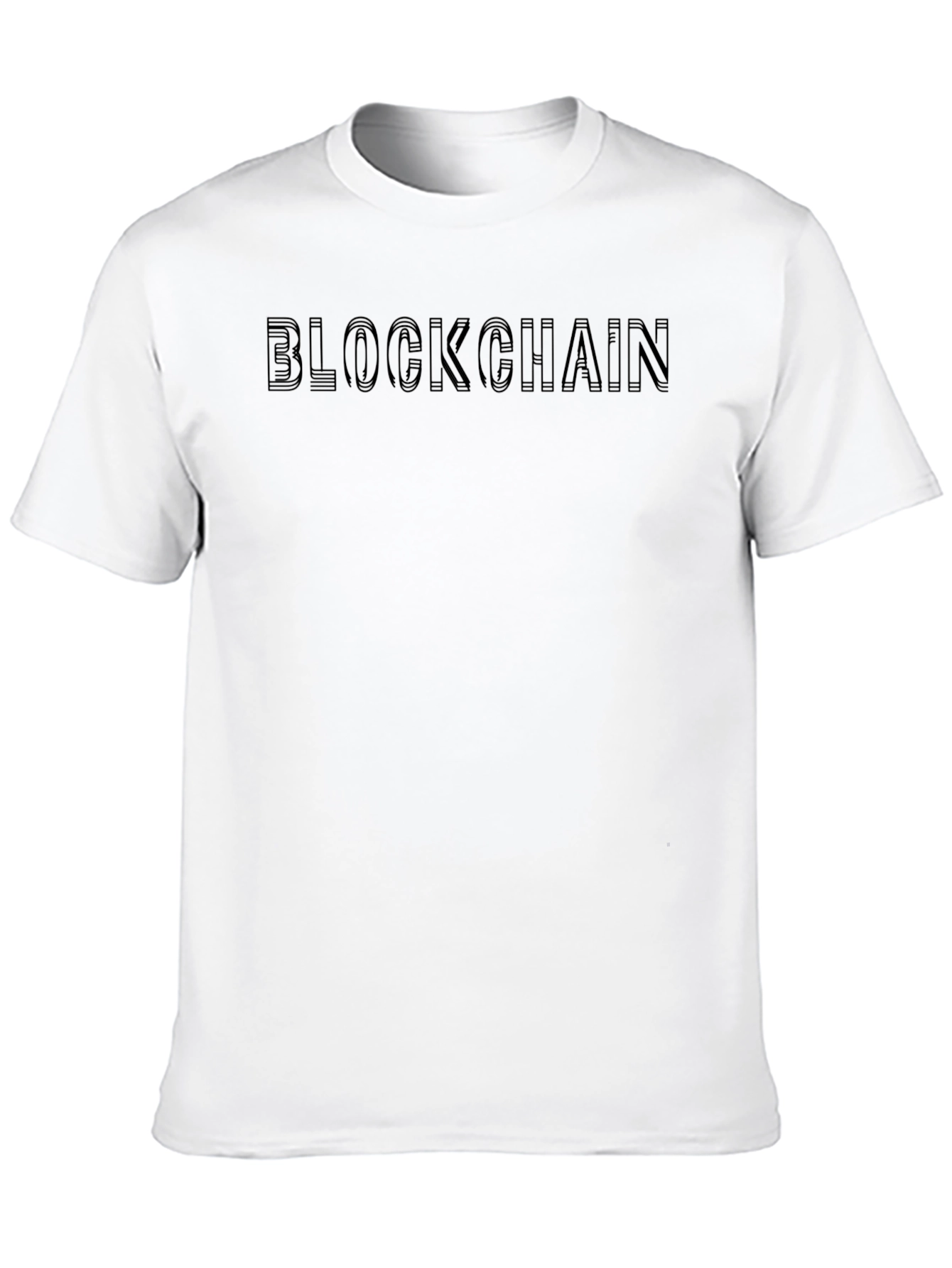 Blockchain Text Graphic T-Shirt - Crypto Enthusiast Tee