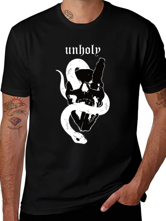 Unholy Skull & Snake Graphic T-Shirt