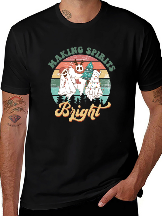 Making Spirits Bright Ghost Christmas T-Shirt