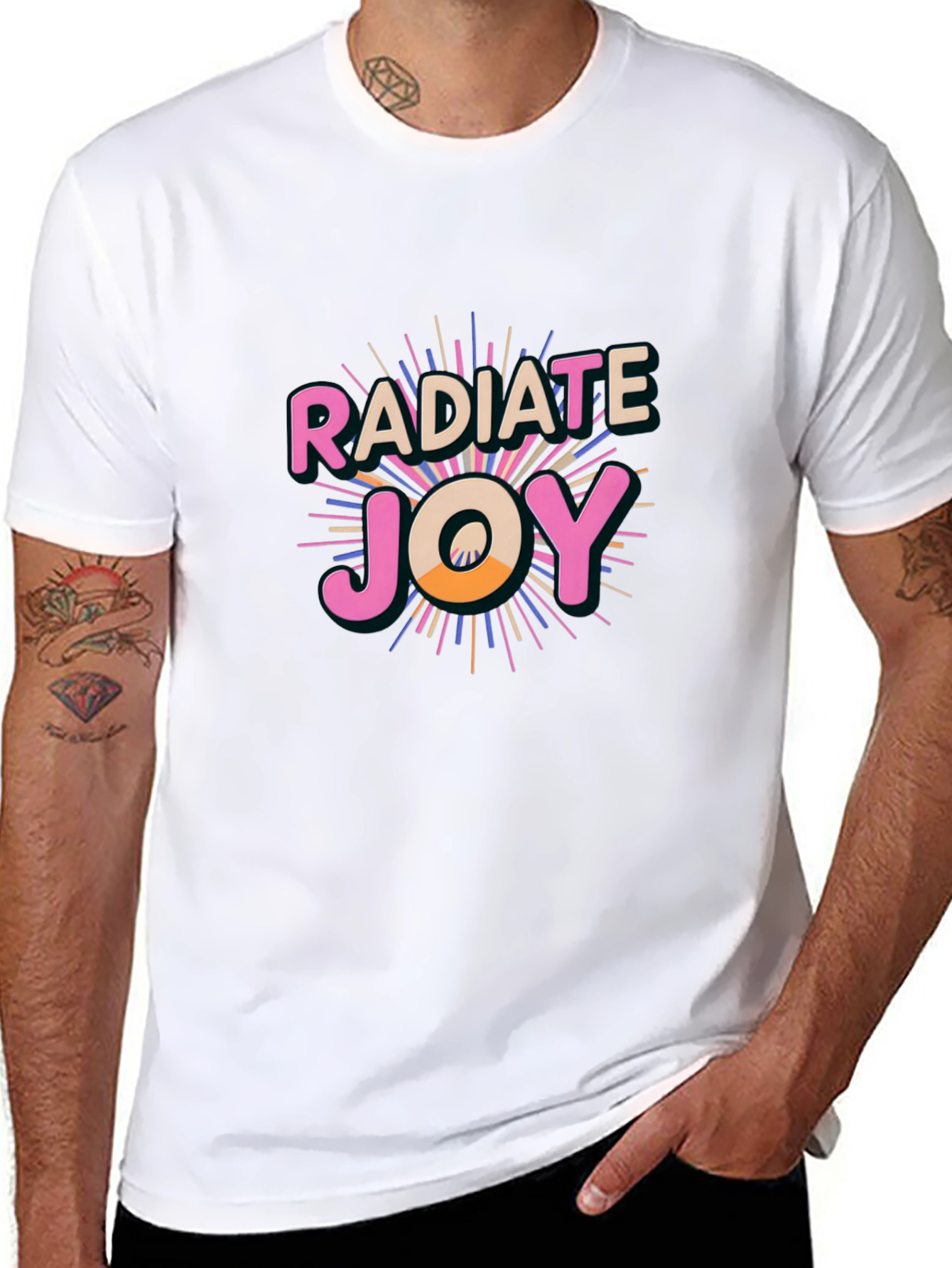 Radiate Joy Black Graphic Tee