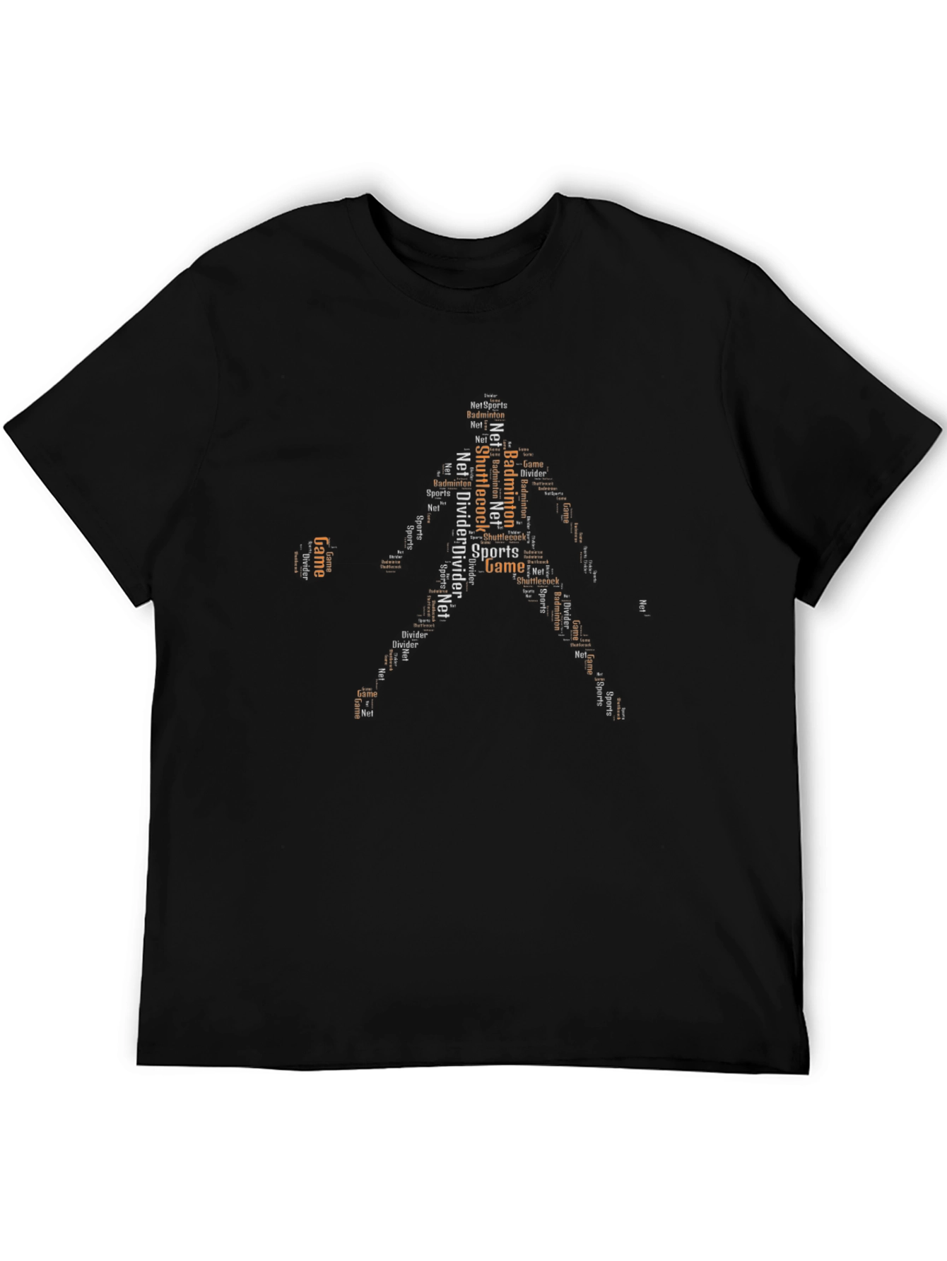 Badminton Player Word Art T-Shirt