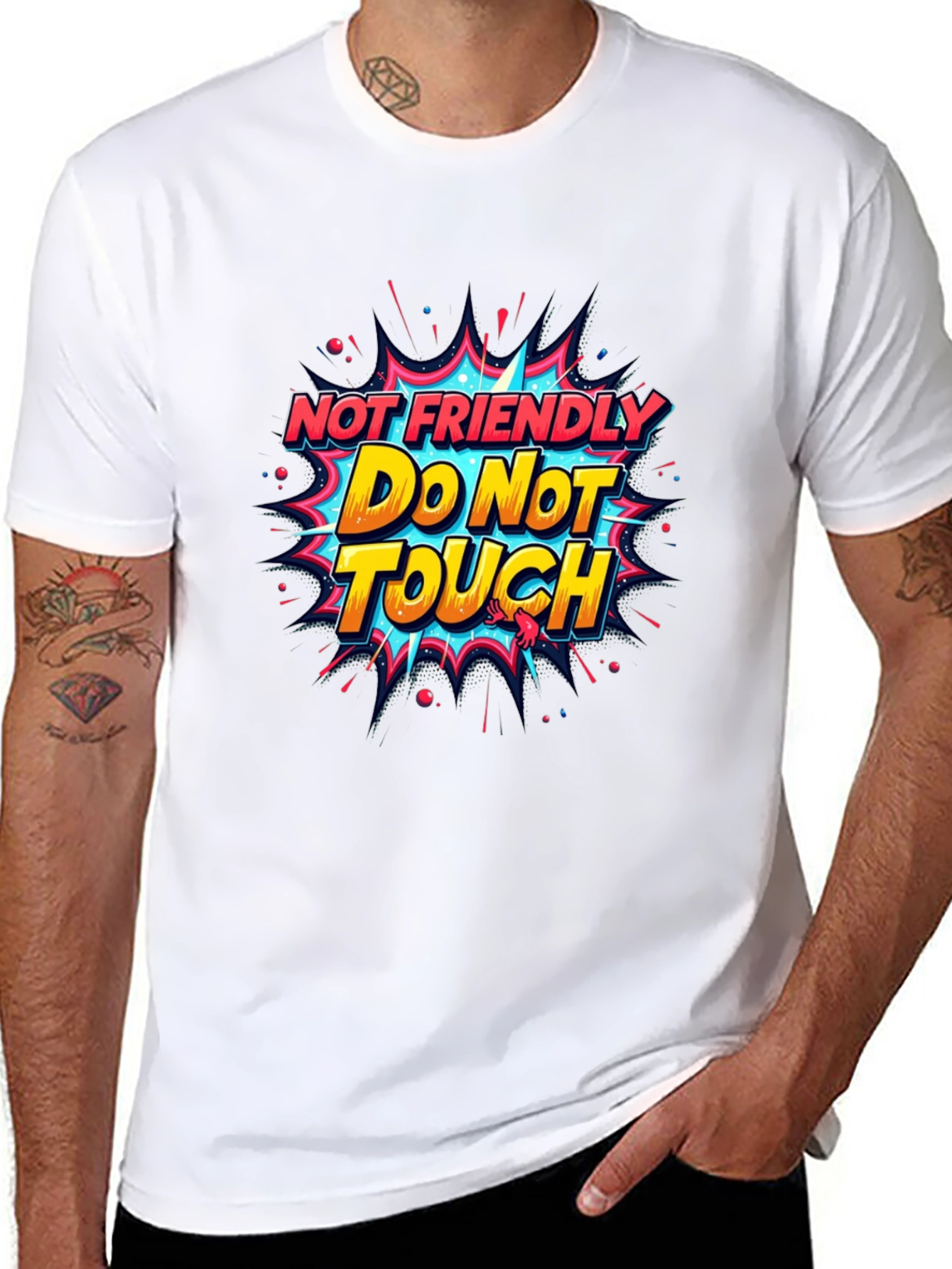 Not Friendly Do Not Touch Graphic Tee