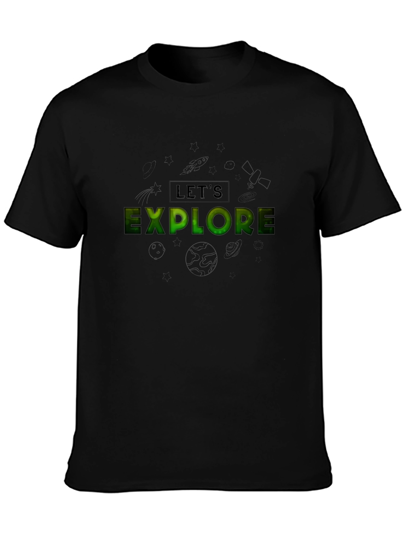Lets Explore Black T-Shirt