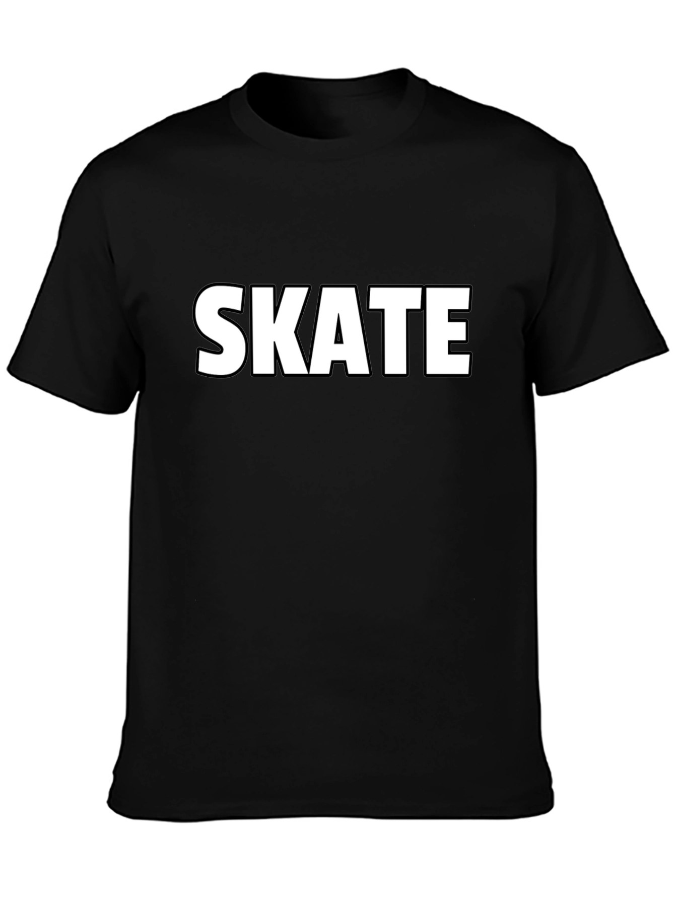 Skate Graphic Tee - Black Cotton T-Shirt