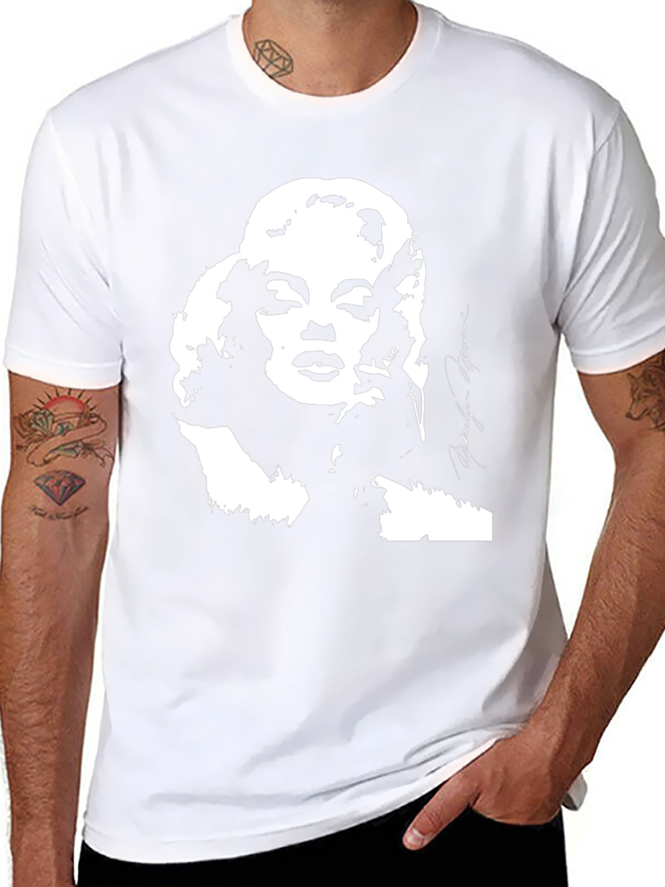 Marilyn Monroe Graphic Print Black T-Shirt