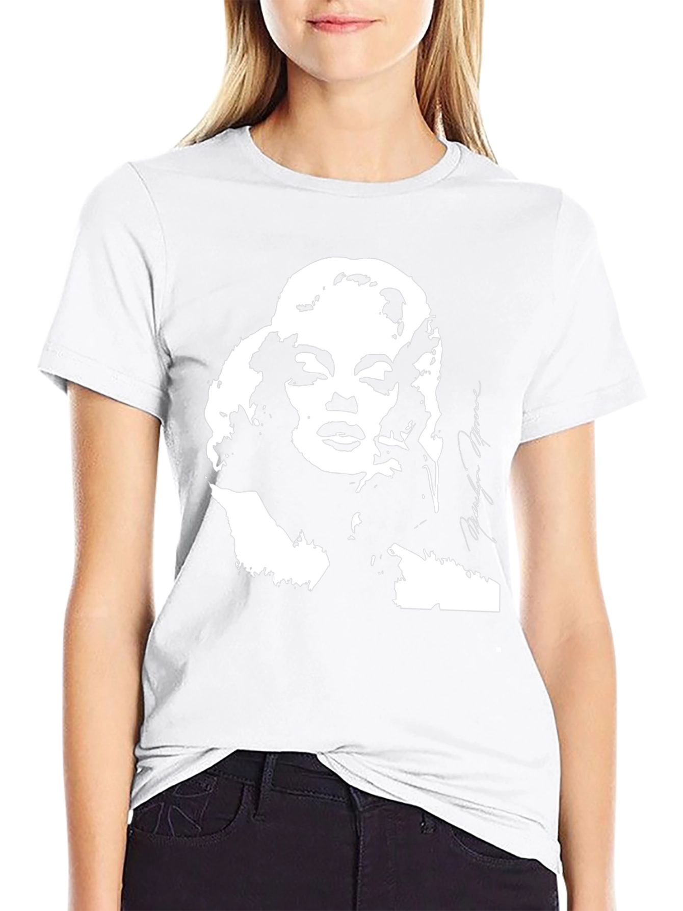Marilyn Monroe Graphic Print Black T-Shirt