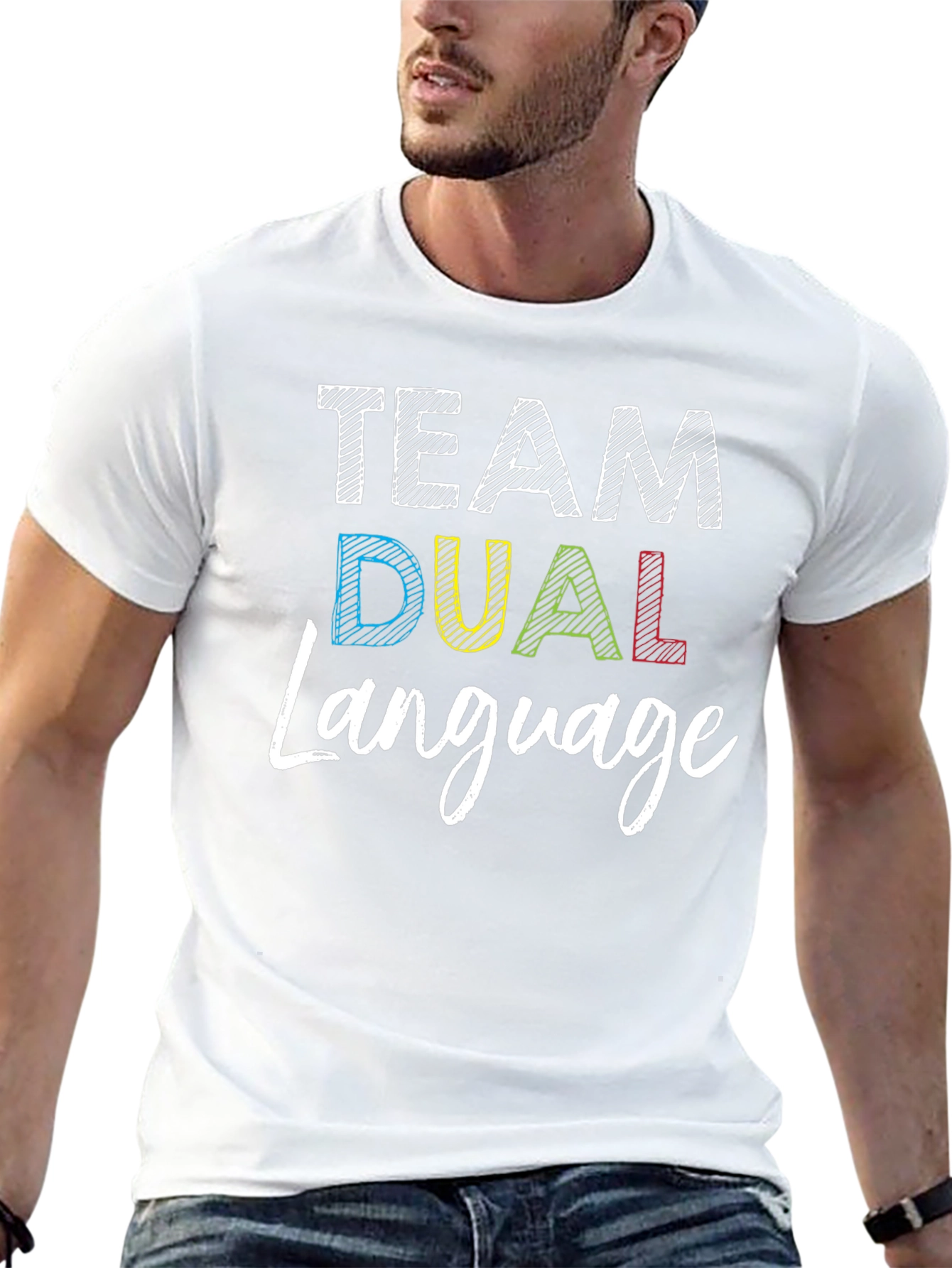 Team Dual Language T-Shirt - Teacher Appreciation
