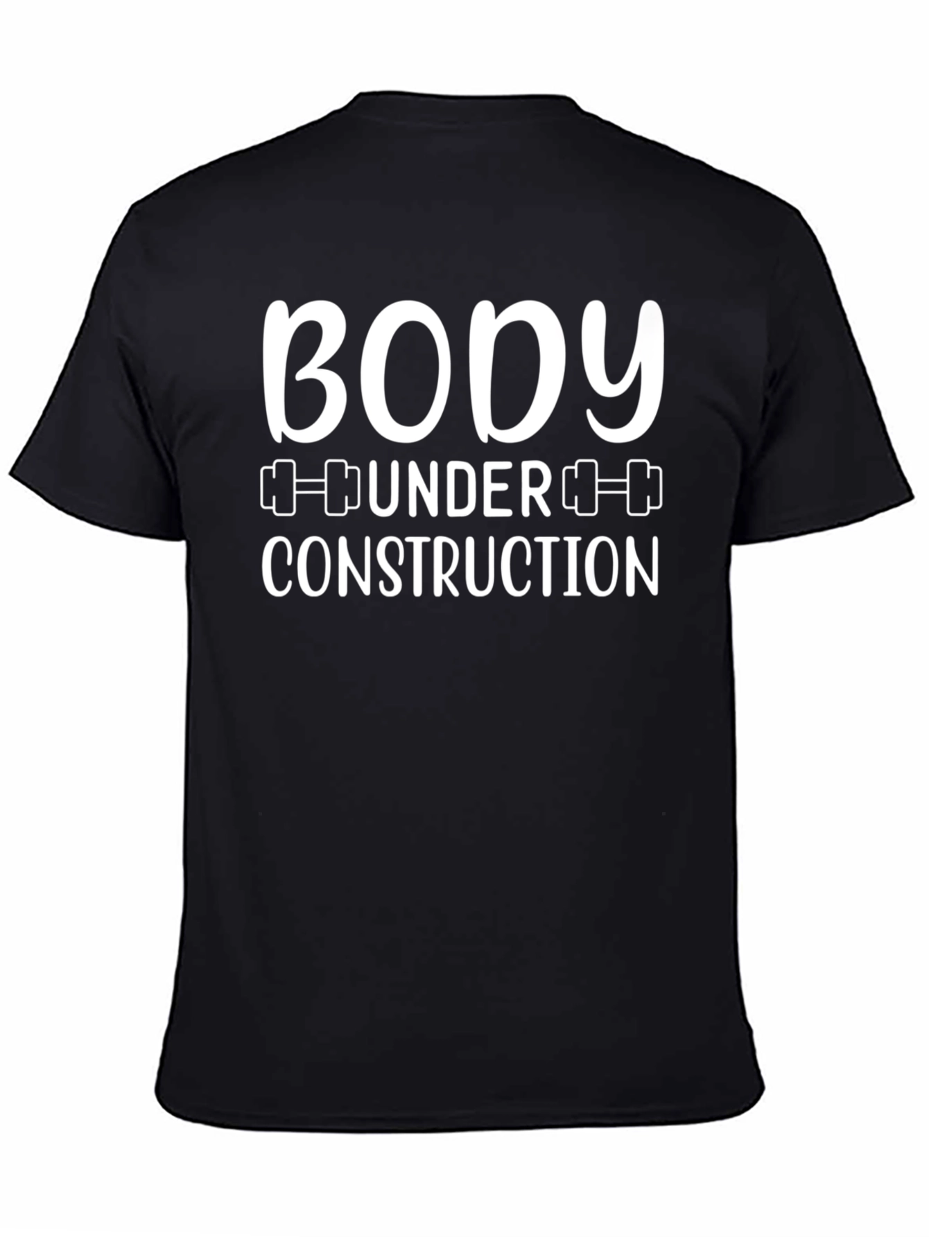 Body Under Construction Black Graphic T-Shirt