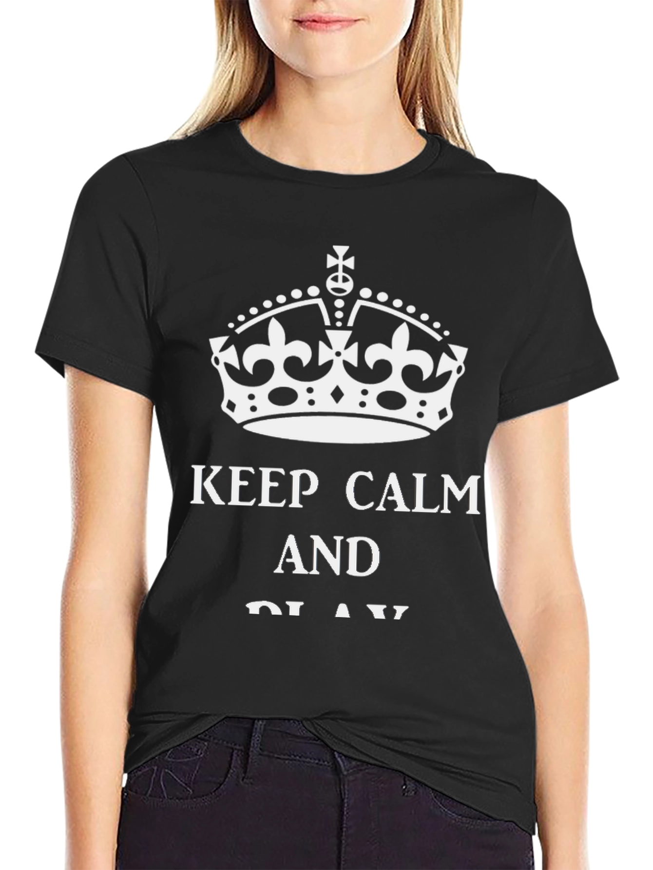 Keep Calm T-Shirt - Black Casual Tee