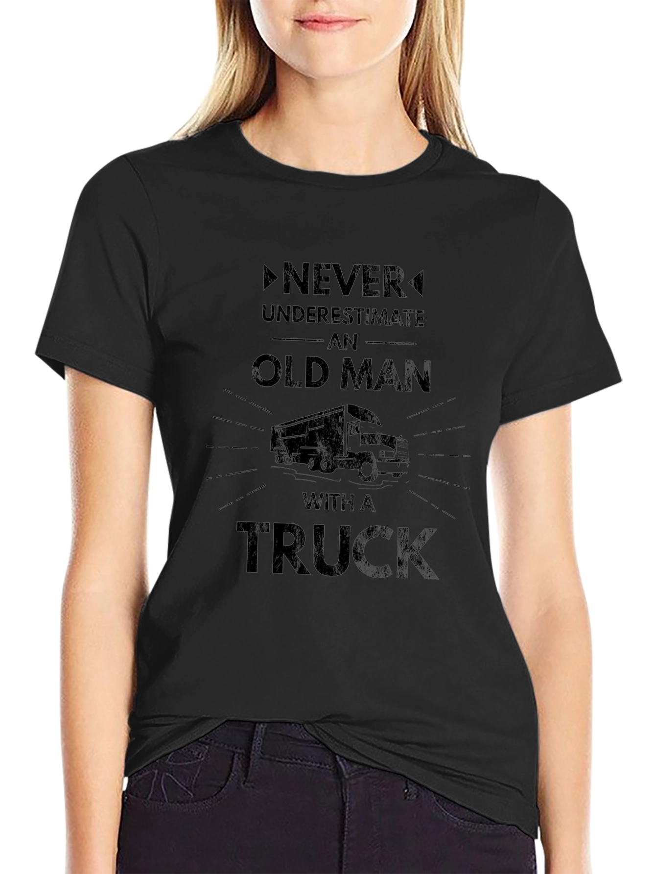 Old Man Truck Graphic Tee - Black