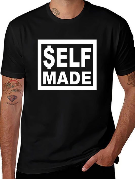 Self Made Black T-Shirt - Motivational Tee