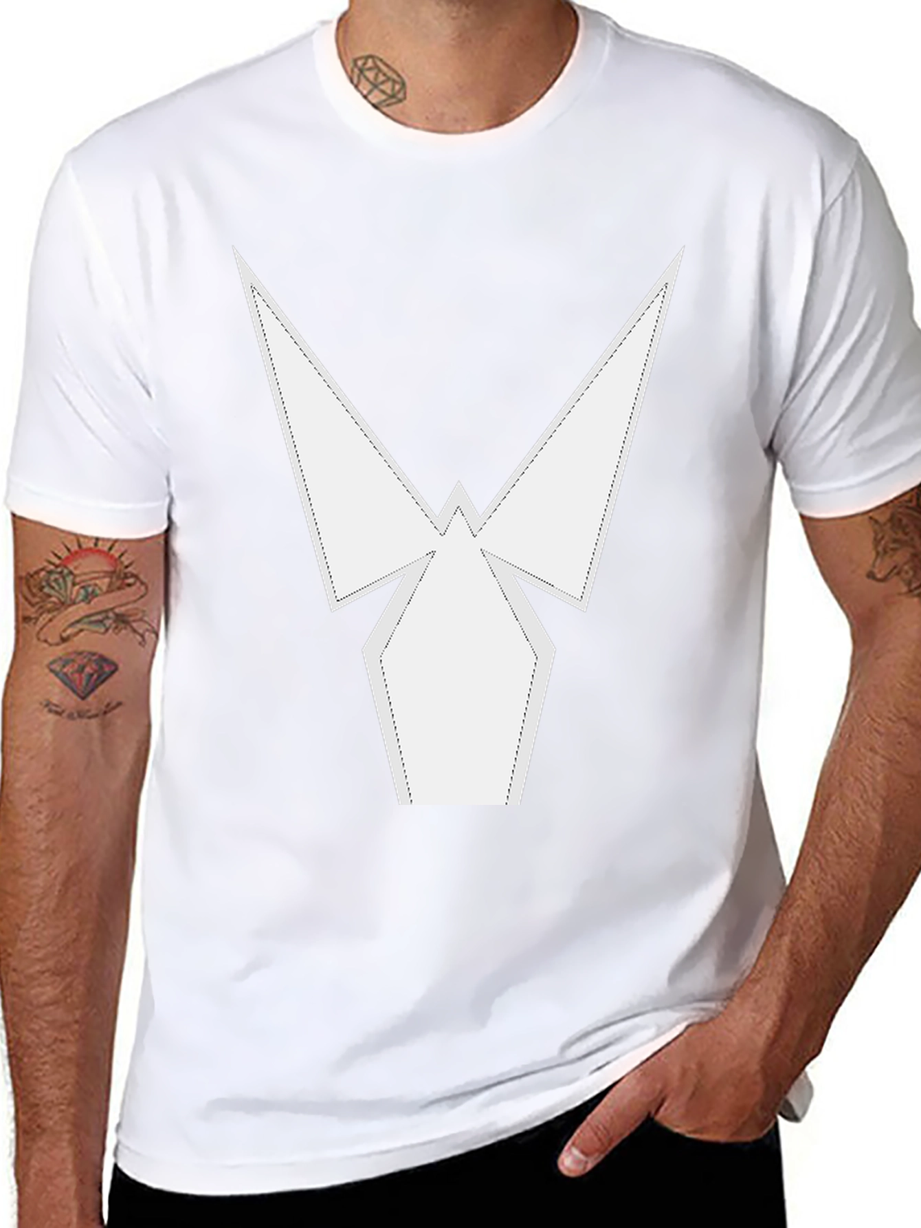 Geometric Design Black T-Shirt