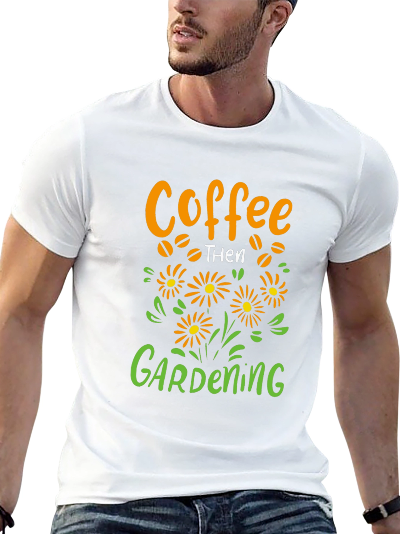 Coffee Then Gardening Graphic Tee