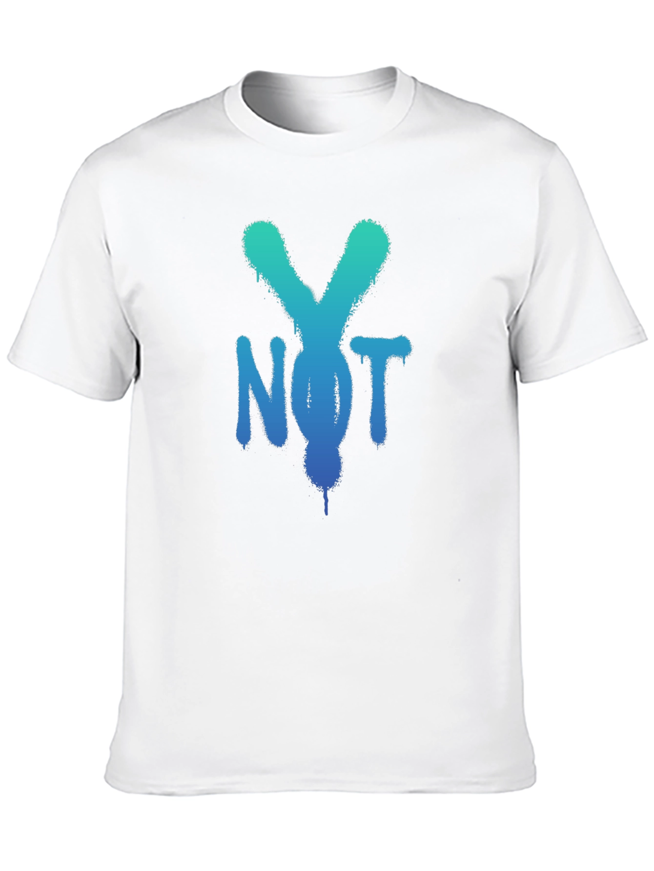 Cool Not Y Spray Paint Style Black T-Shirt