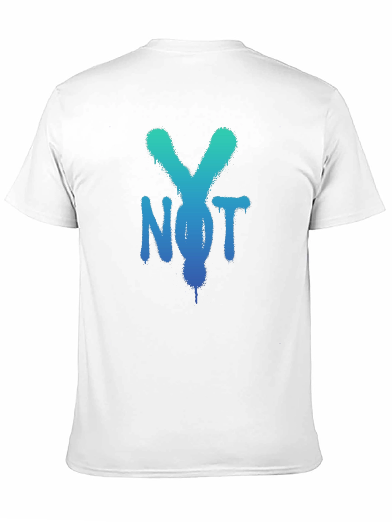 Cool Not Y Spray Paint Style Black T-Shirt