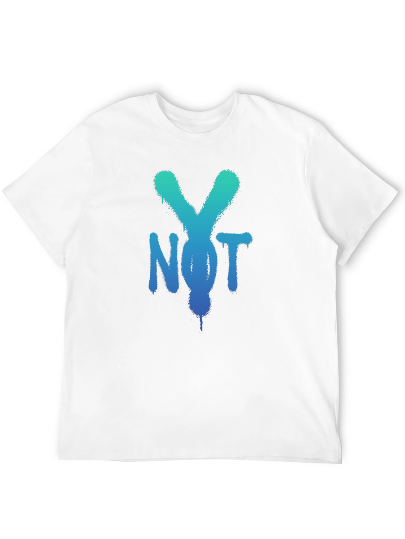 Cool Not Y Spray Paint Style Black T-Shirt