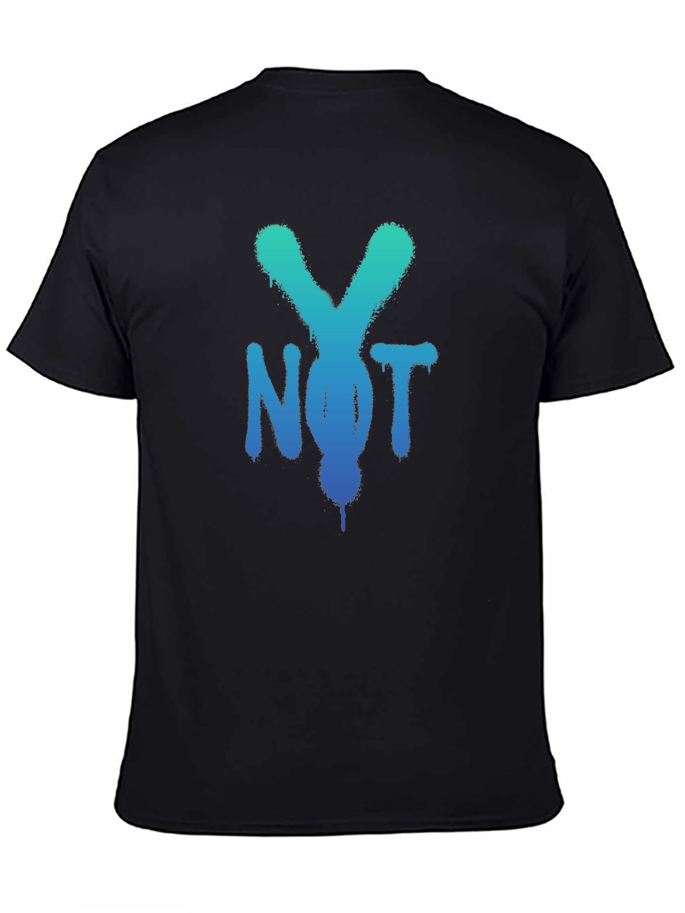 Cool Not Y Spray Paint Style Black T-Shirt