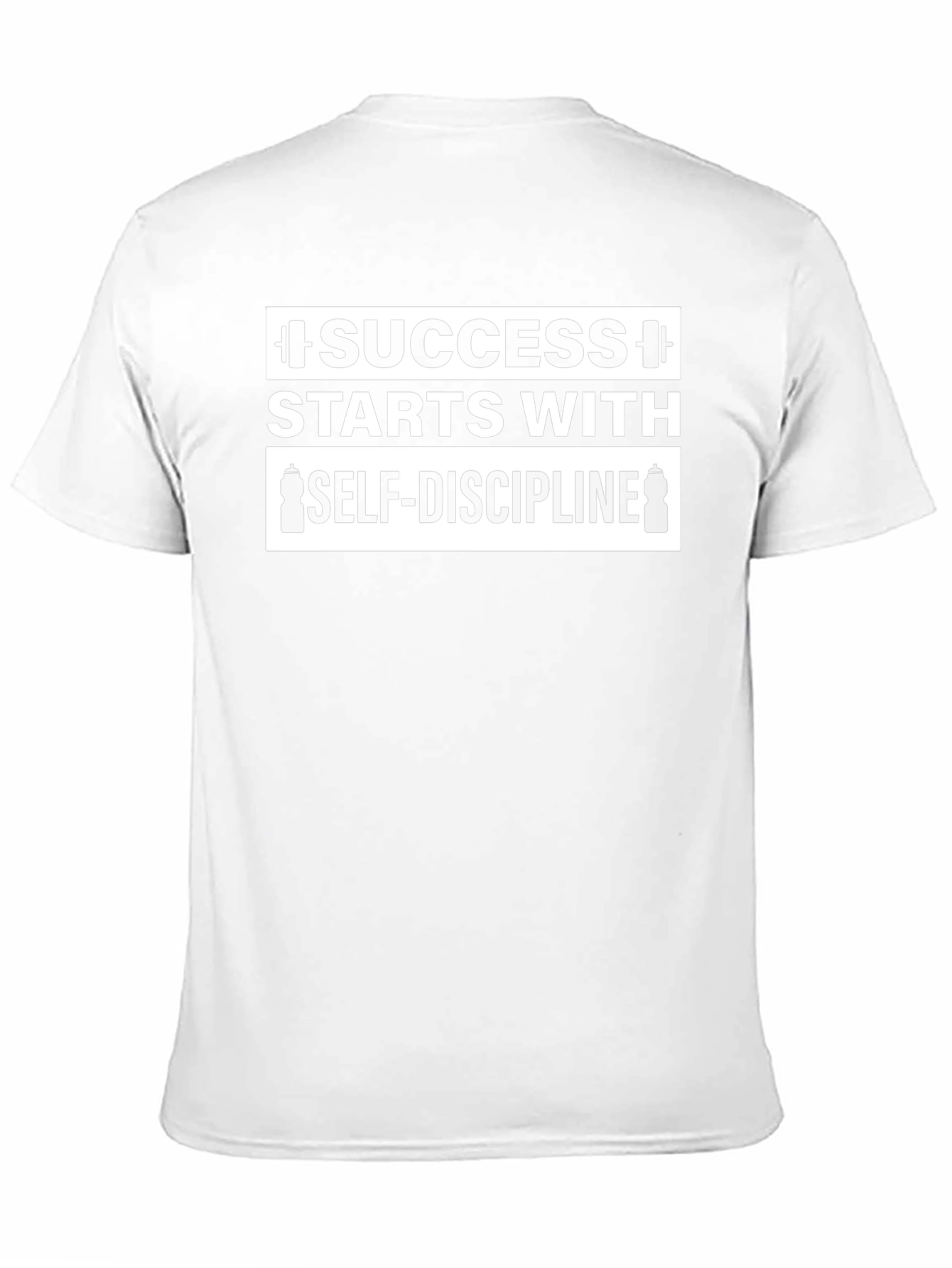 Success Starts With Self-Discipline Black Graphic T-Shirt