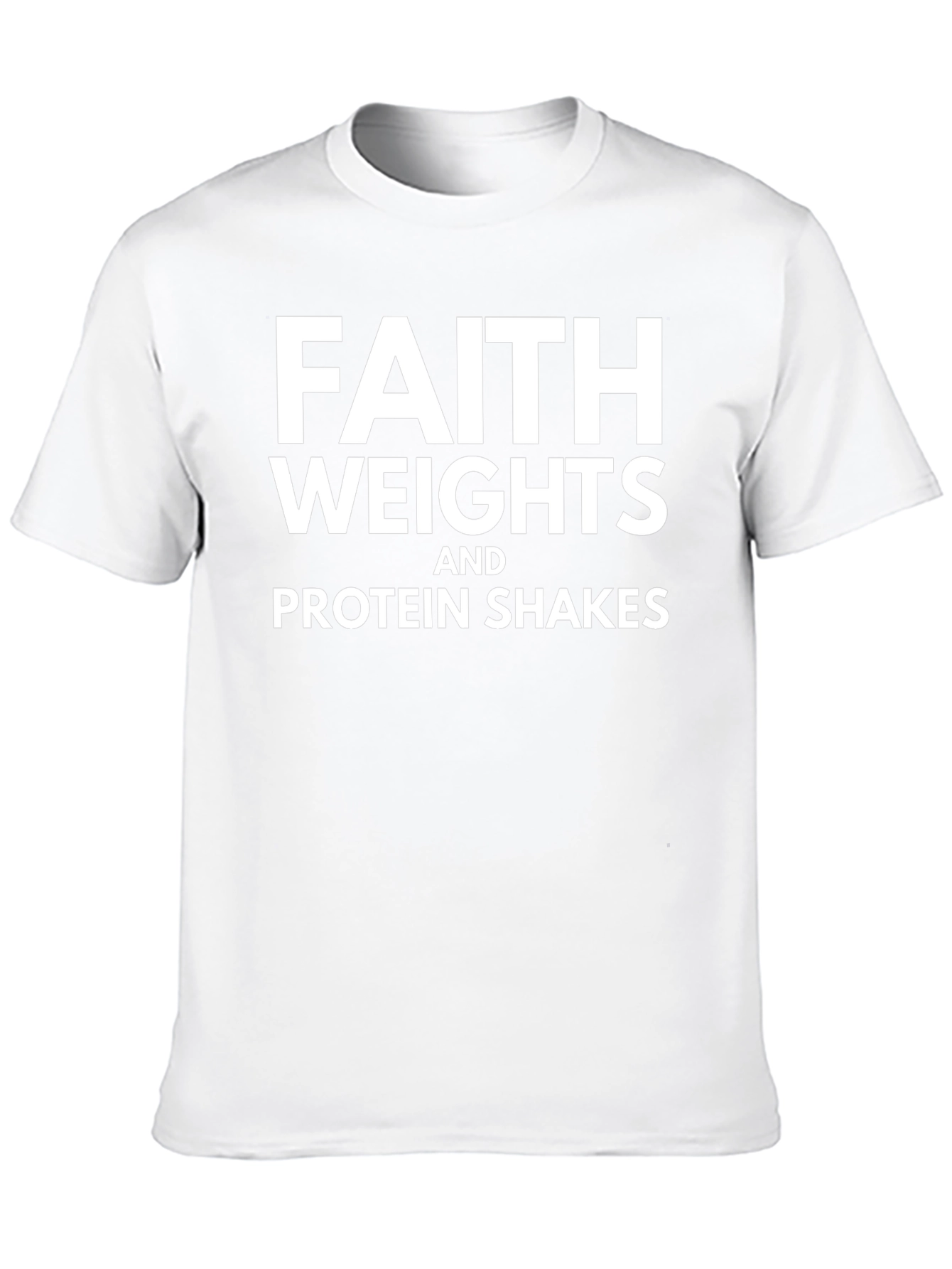 Faith Weights & Protein Shakes Black T-Shirt