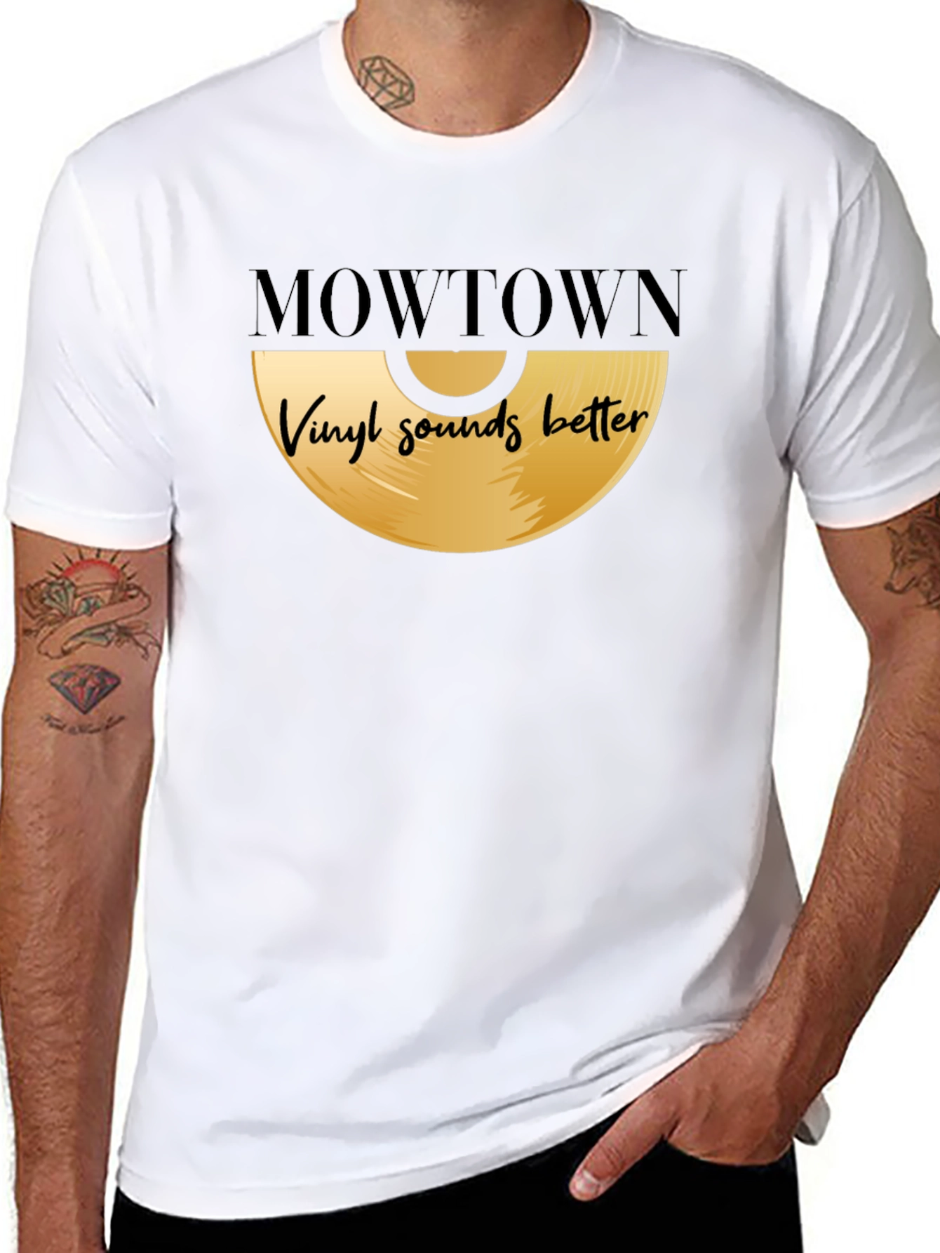 Mowtown Vinyl Sounds Better Black T-Shirt