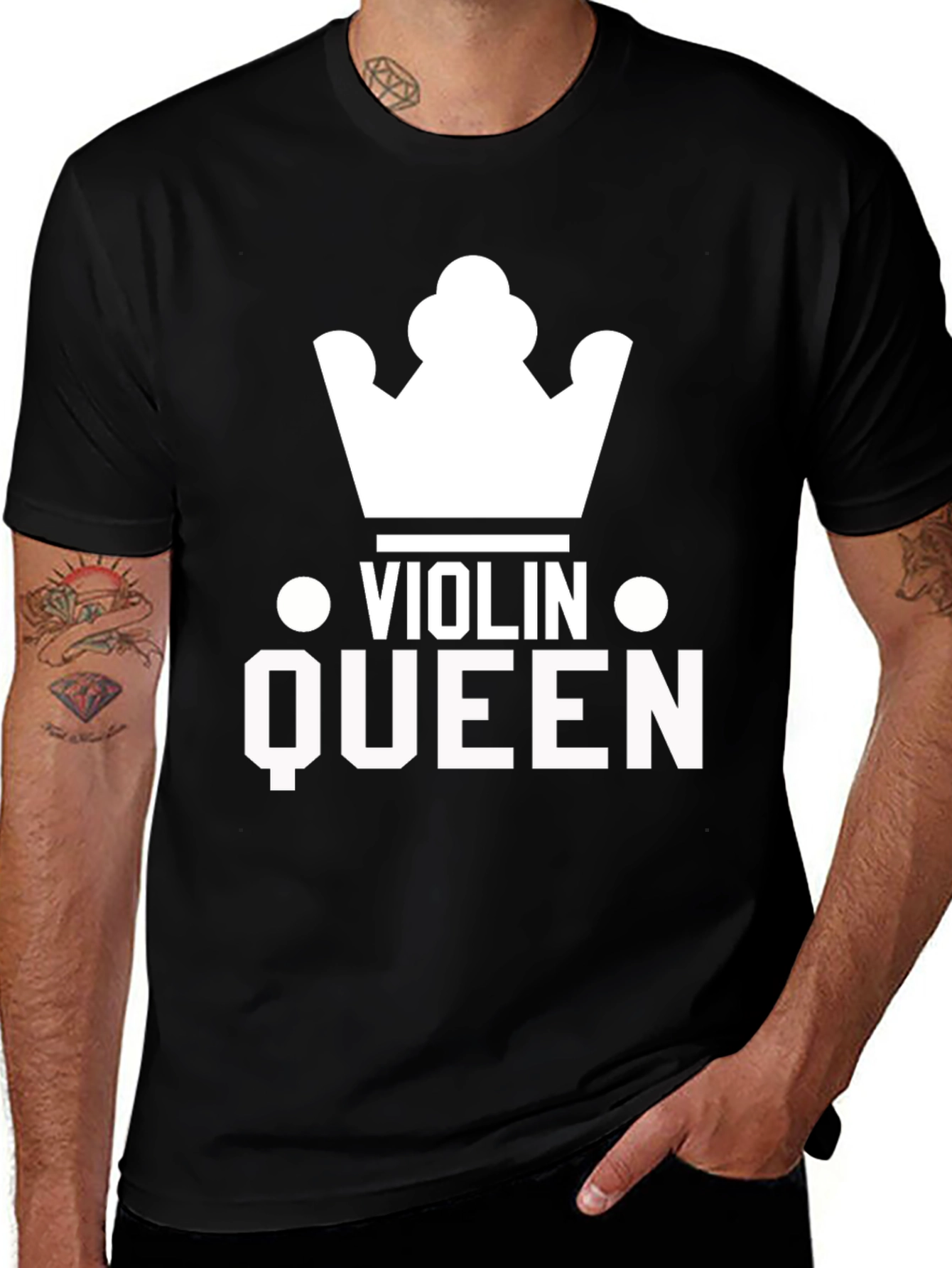 Violin Queen Graphic Tee - Music Lover T-Shirt