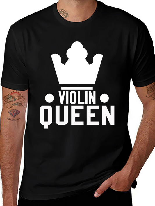 Violin Queen Graphic Tee - Music Lover T-Shirt