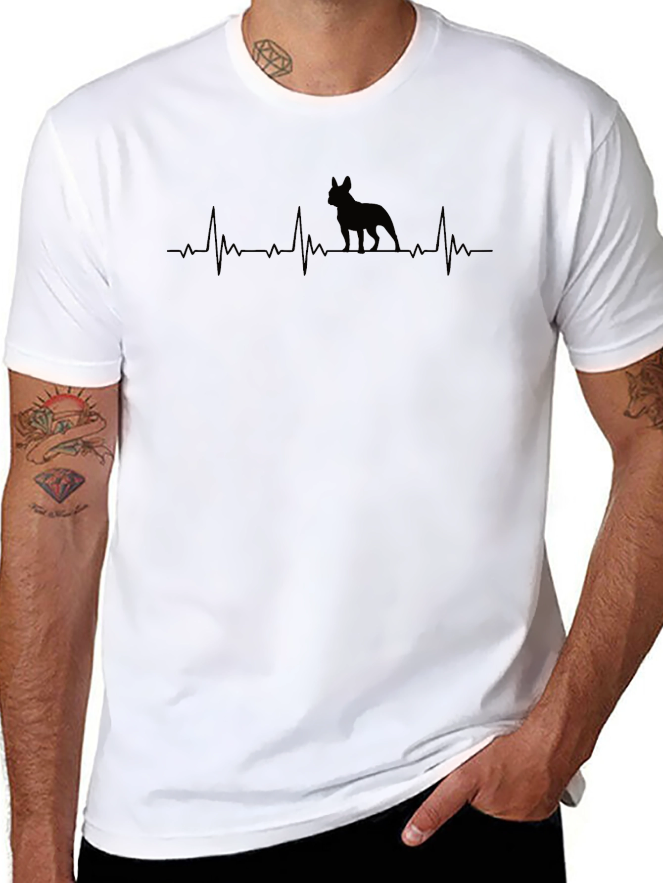Dog Heartbeat T-Shirt -  Trendy Casual Wear