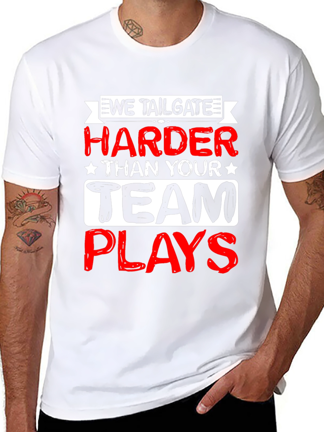 We Tailgate Harder T-Shirt - Game Day Apparel
