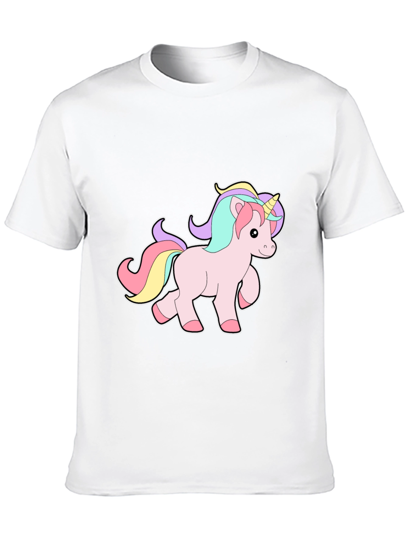 Unicorn Graphic Print Black T-Shirt