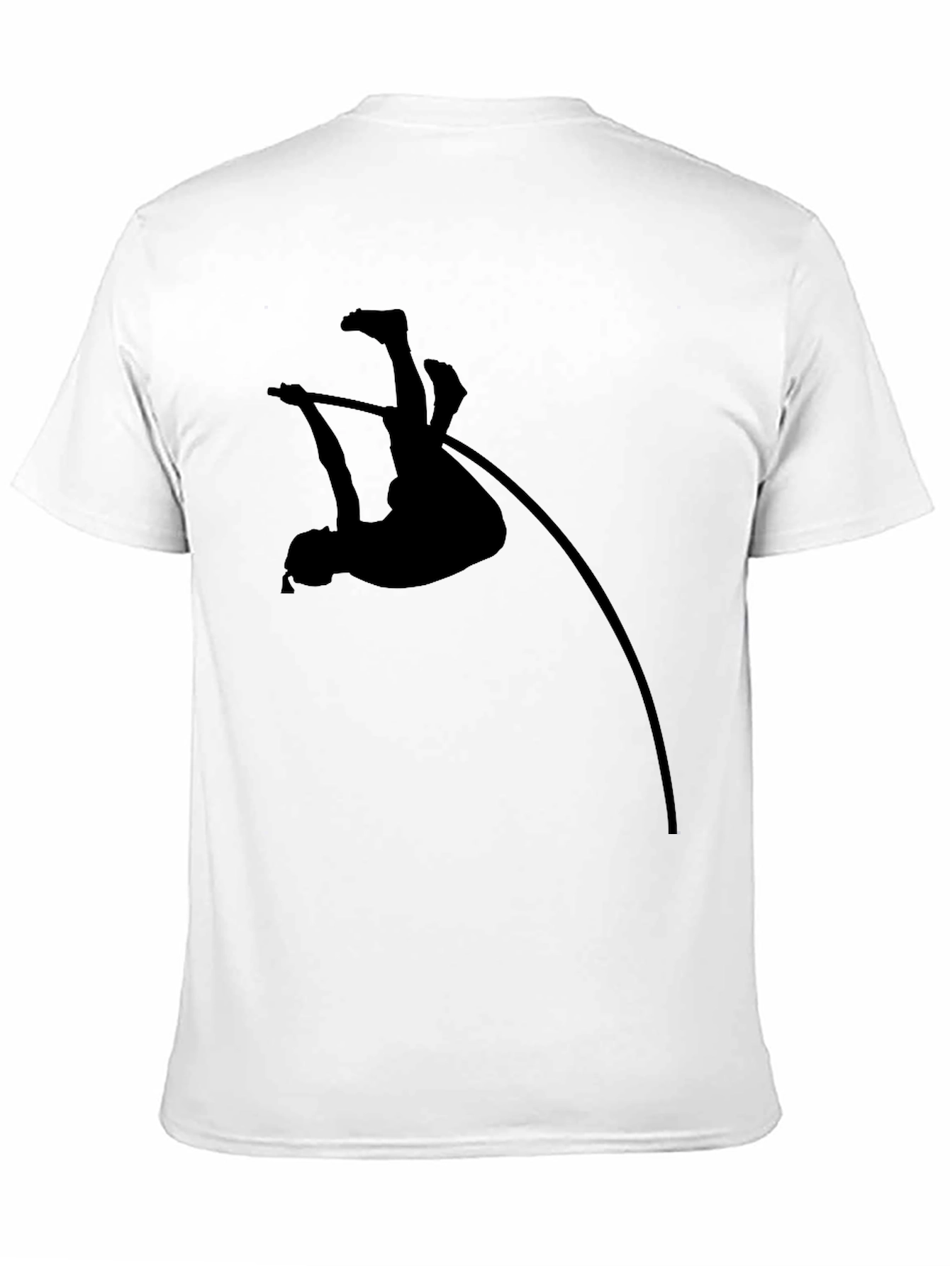 Pole Vault Silhouette Graphic T-Shirt - Black