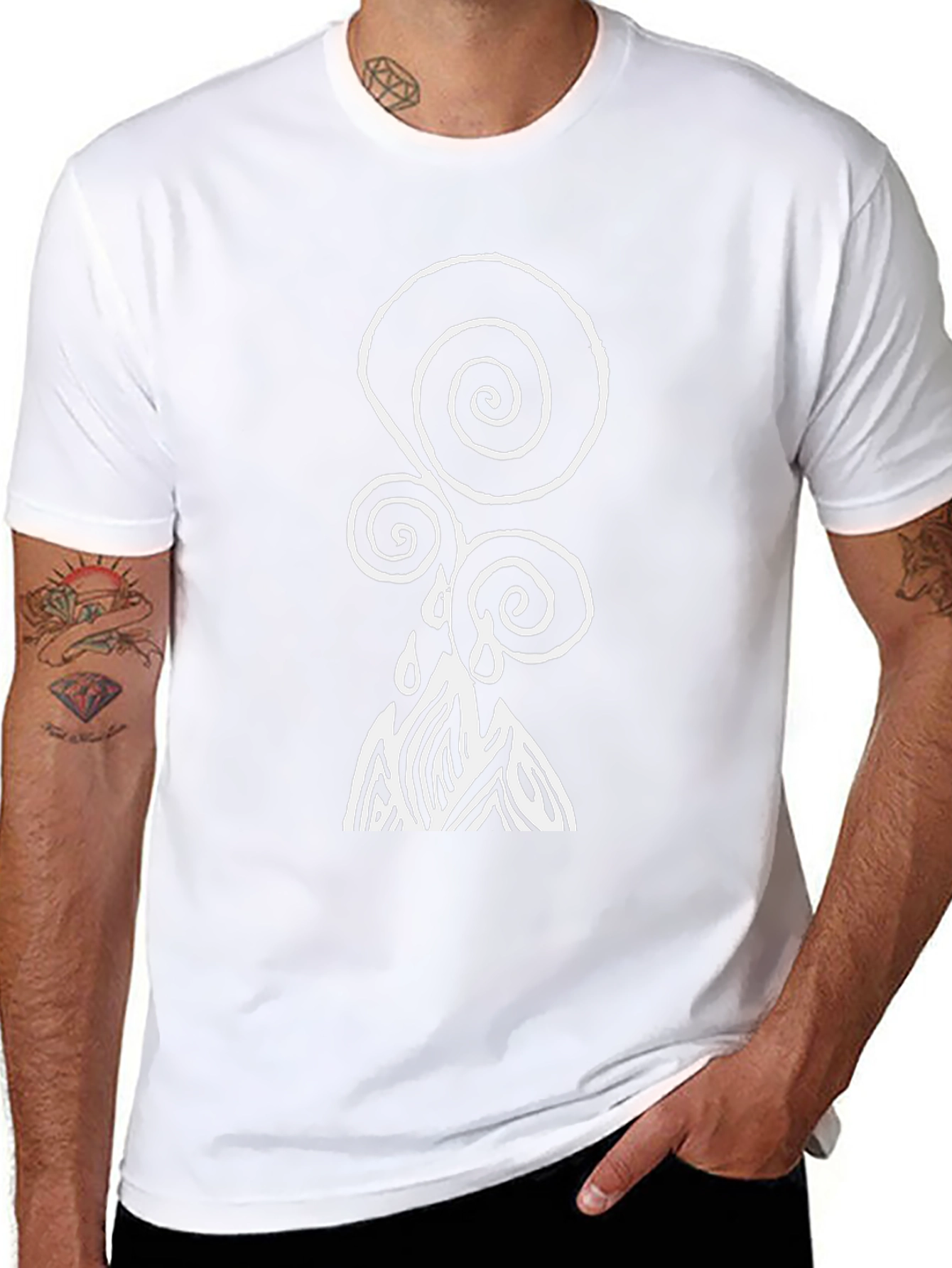 Unique Graphic Print Black T-Shirt
