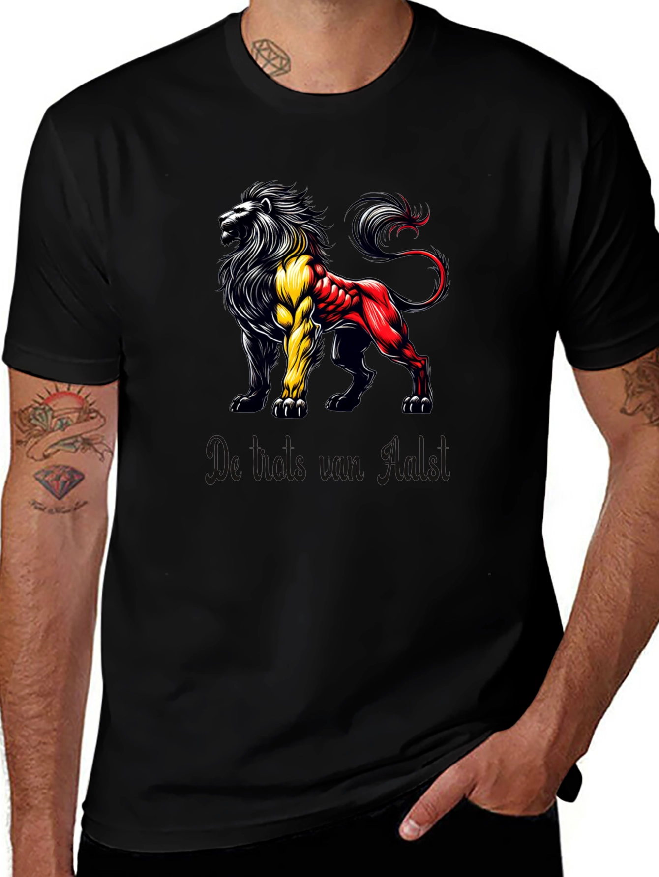 Belgian Lion Graphic T-Shirt - Black